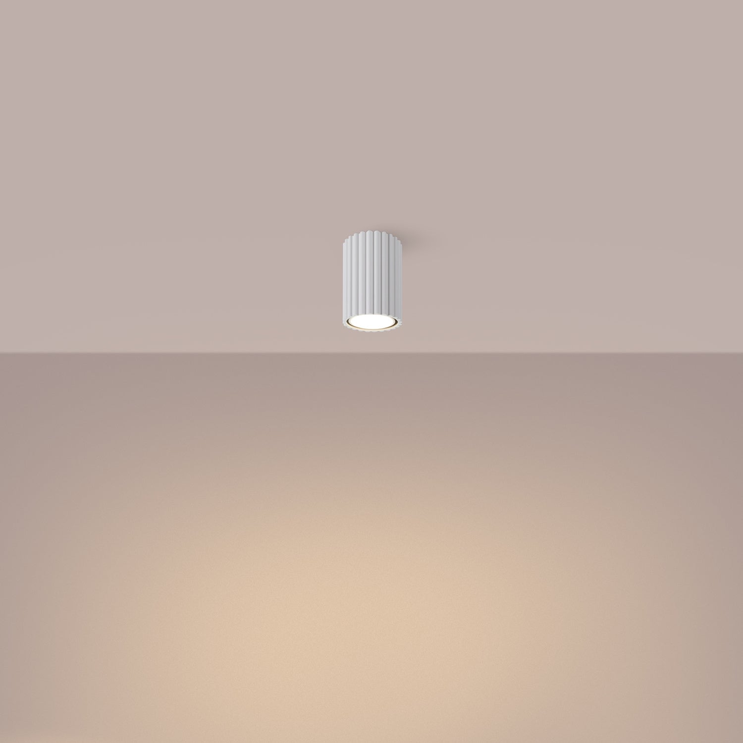 Ribbed Surface Spotlight - GU10 Cylindrical Ceiling Downlight Kitchen Hallway