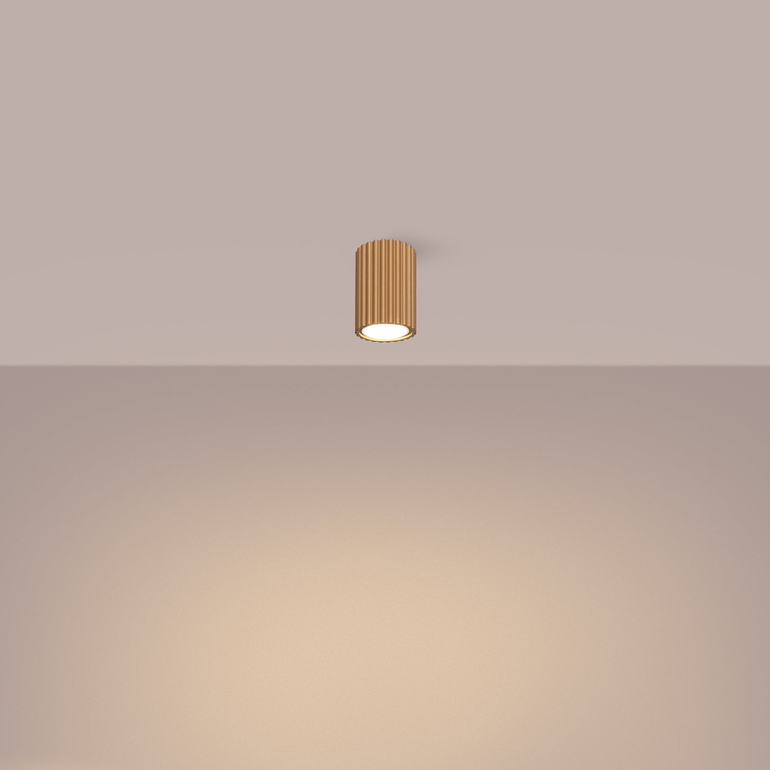 Ribbed Surface Spotlight - GU10 Cylindrical Ceiling Downlight Kitchen Hallway