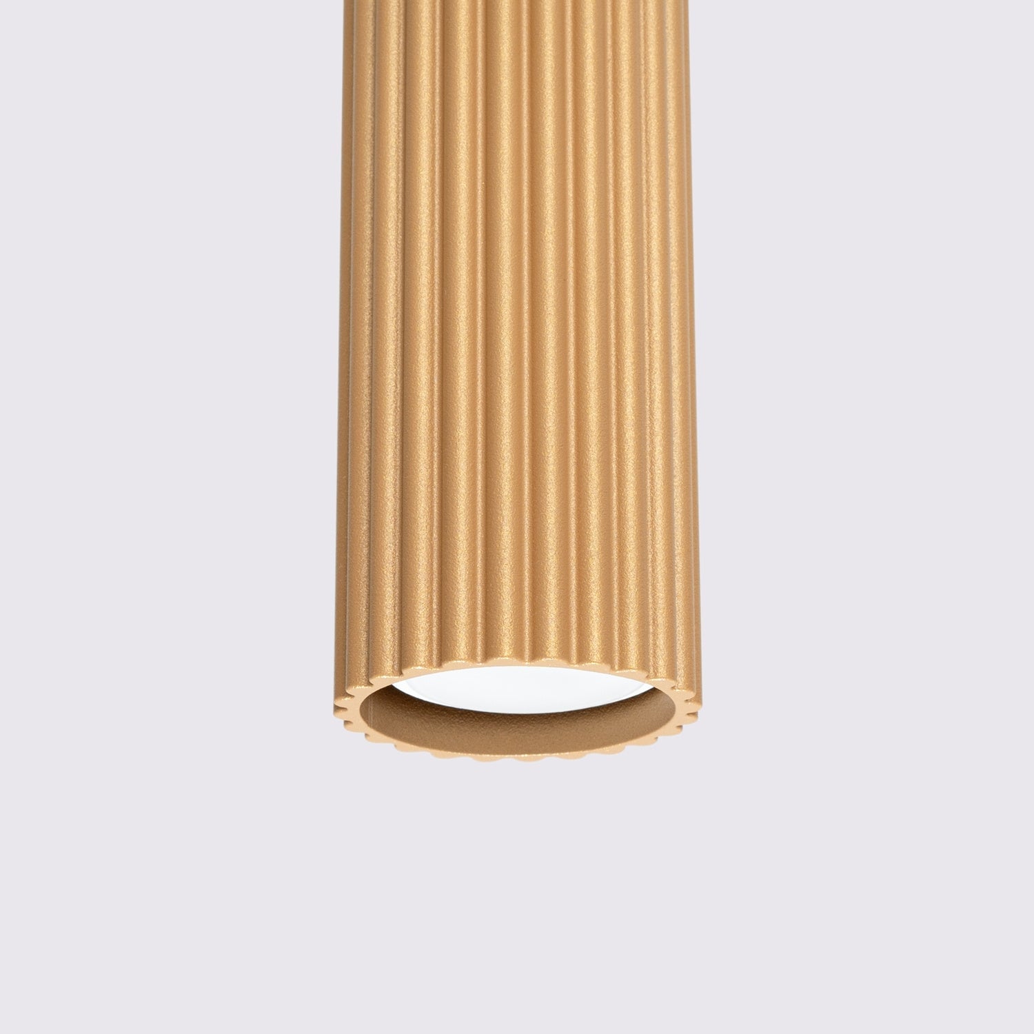 Ribbed Cylinder Pendant Light - GU10 Hanging Spotlight Kitchen Island Bedside