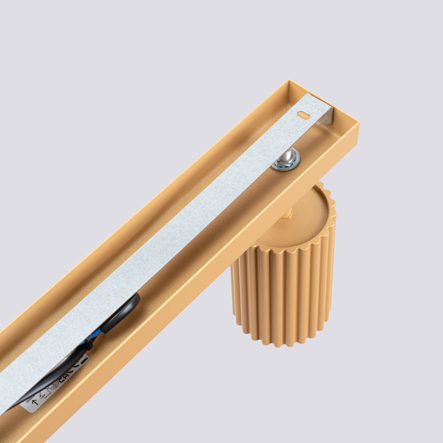 Triple Ribbed Spotlight Bar - 3 Light GU10 Linear Adjustable Ceiling Kitchen