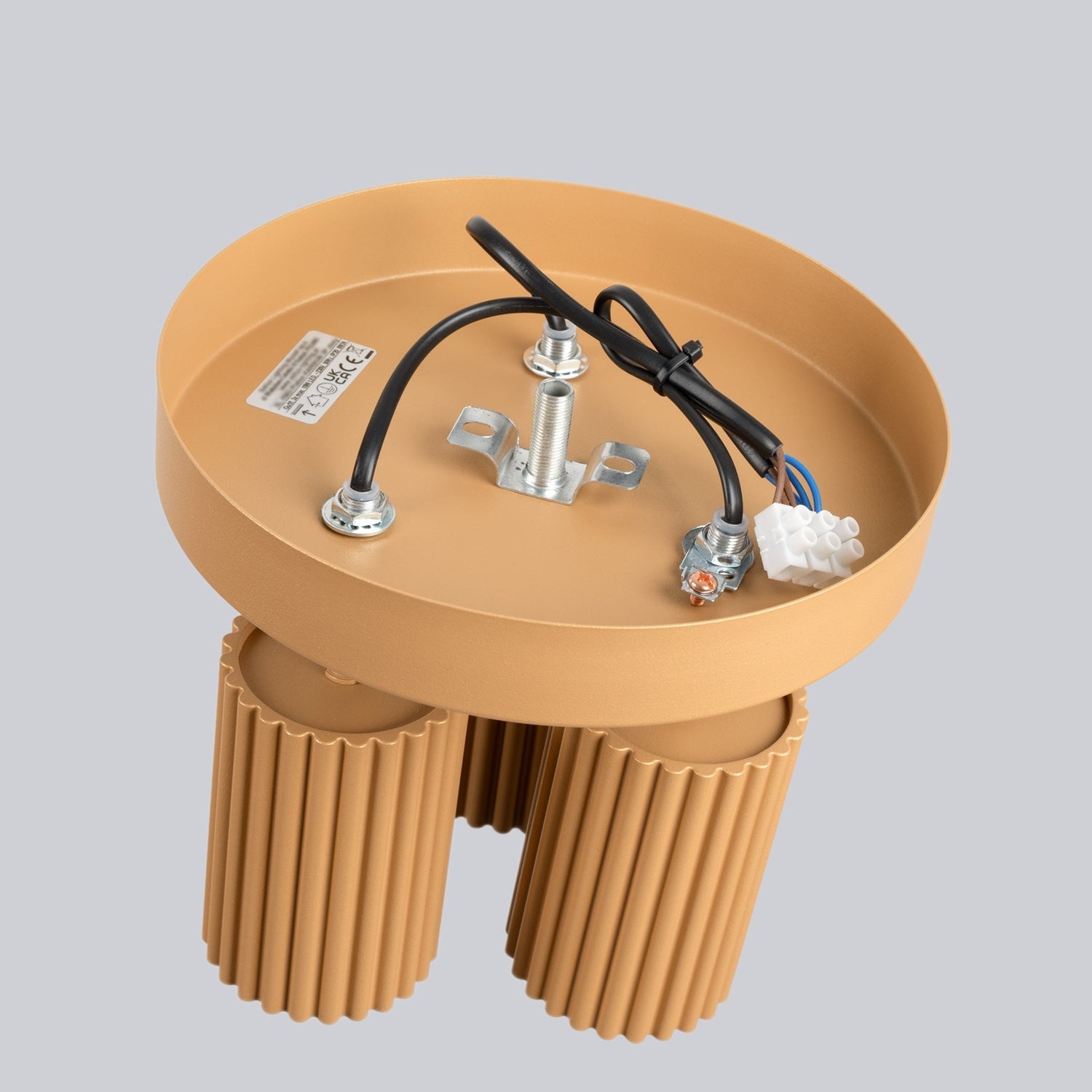 Triple Ribbed Spotlight Cluster - 3 Light GU10 Square Adjustable Ceiling