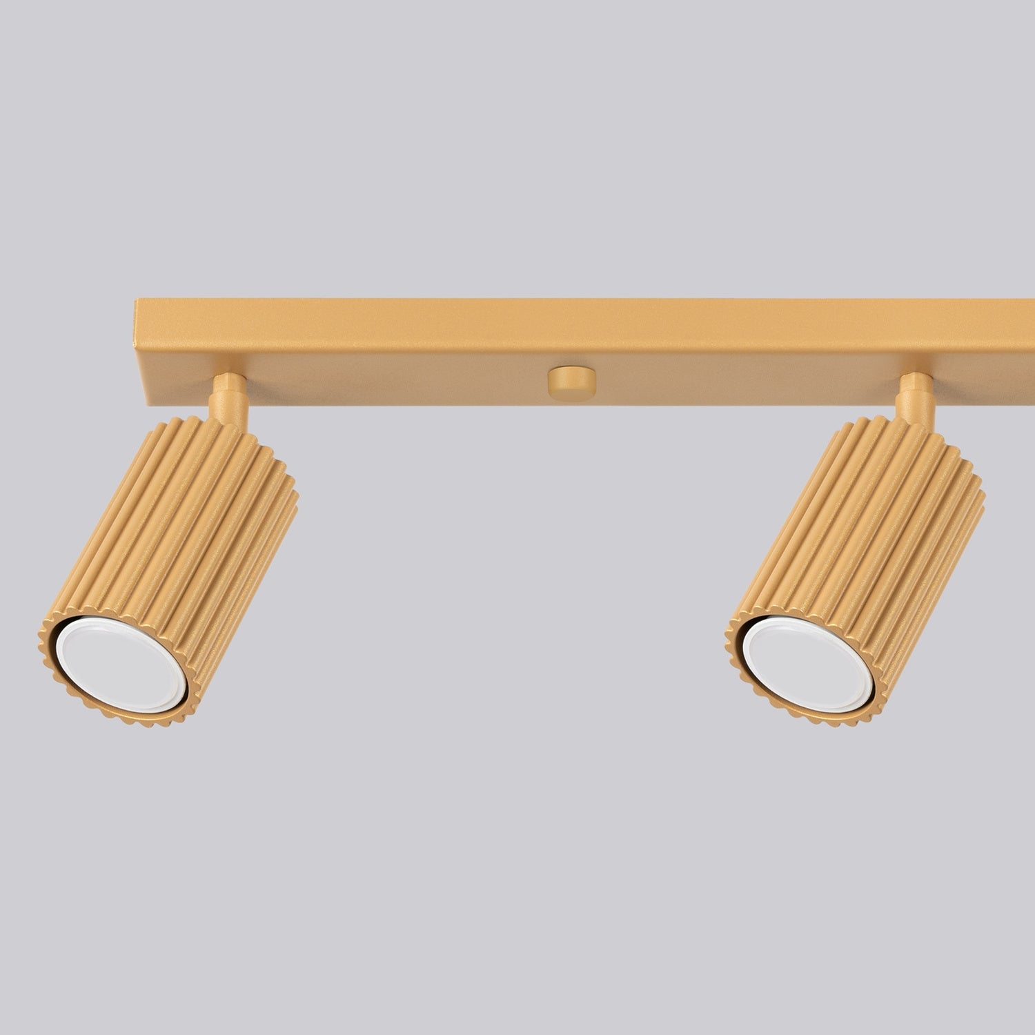 Four Light Ribbed Spotlight Bar - GU10 Linear Track Ceiling Kitchen Island