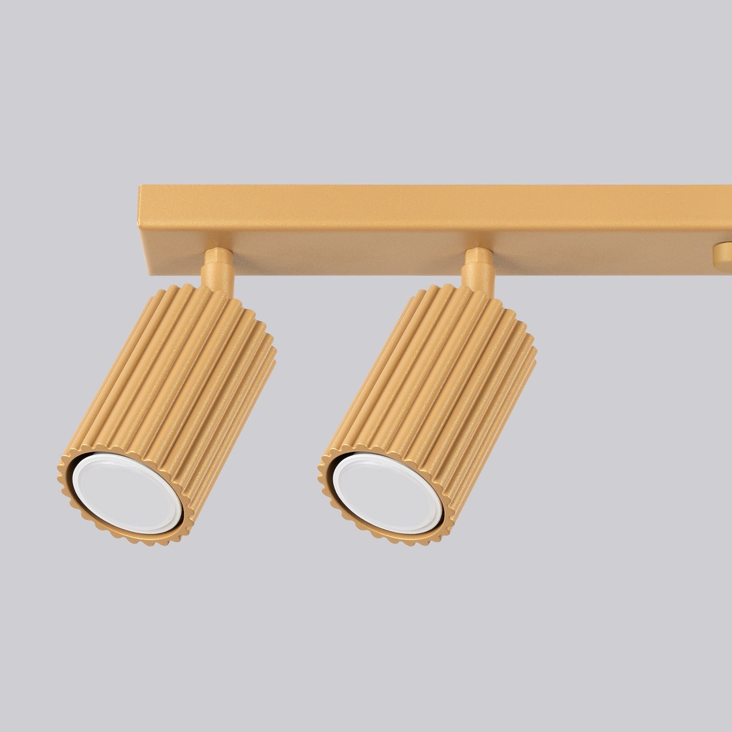 Six Light Ribbed Spotlight Bar - GU10 Linear Track Ceiling Living Room Long