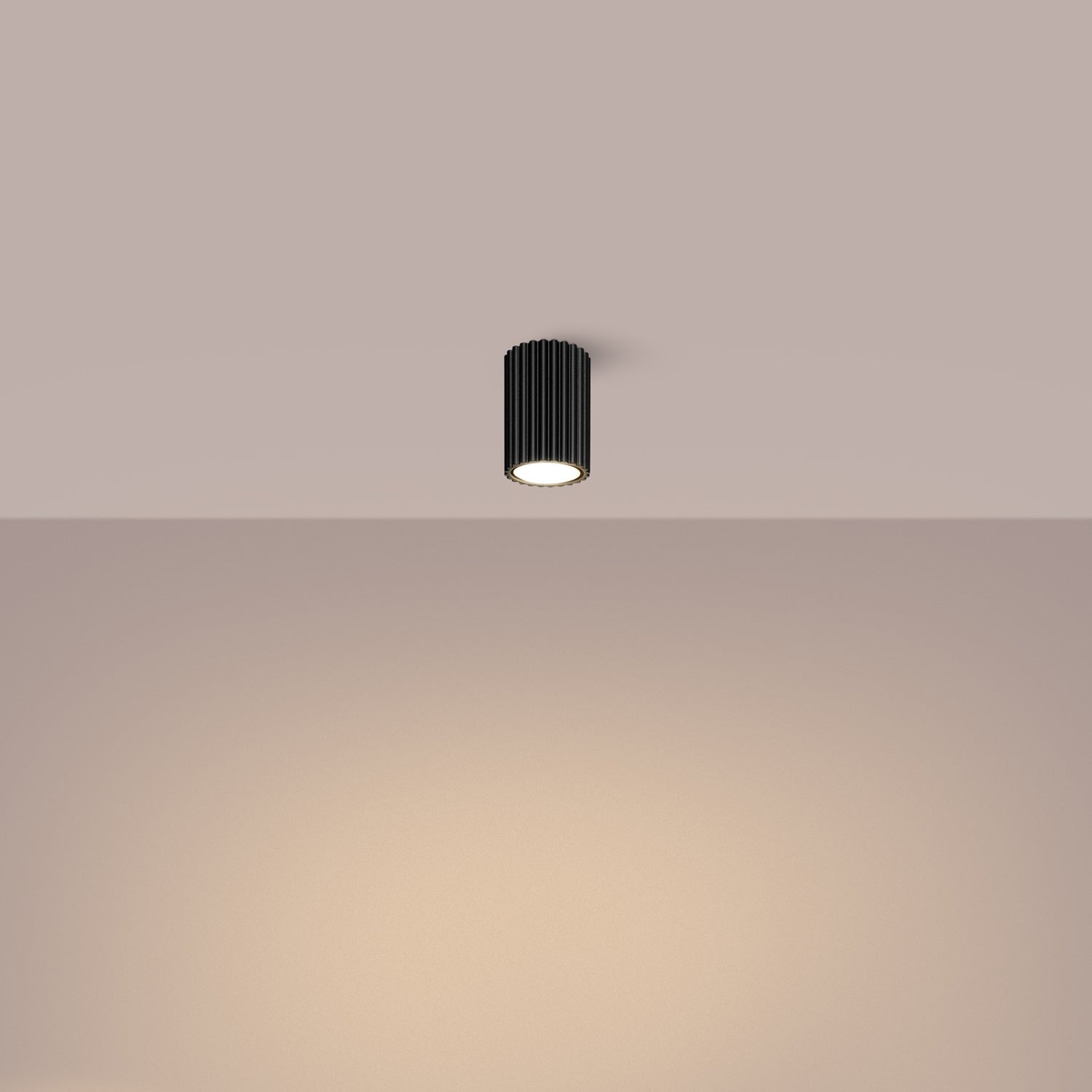 Ribbed Surface Spotlight - GU10 Cylindrical Ceiling Downlight Kitchen Hallway