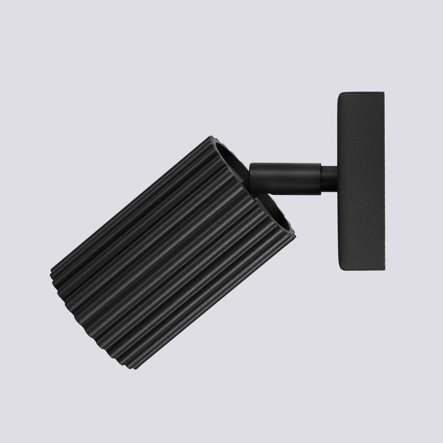Ribbed Tube Wall Light - Adjustable GU10 Spotlight Bedside Reading Lamp