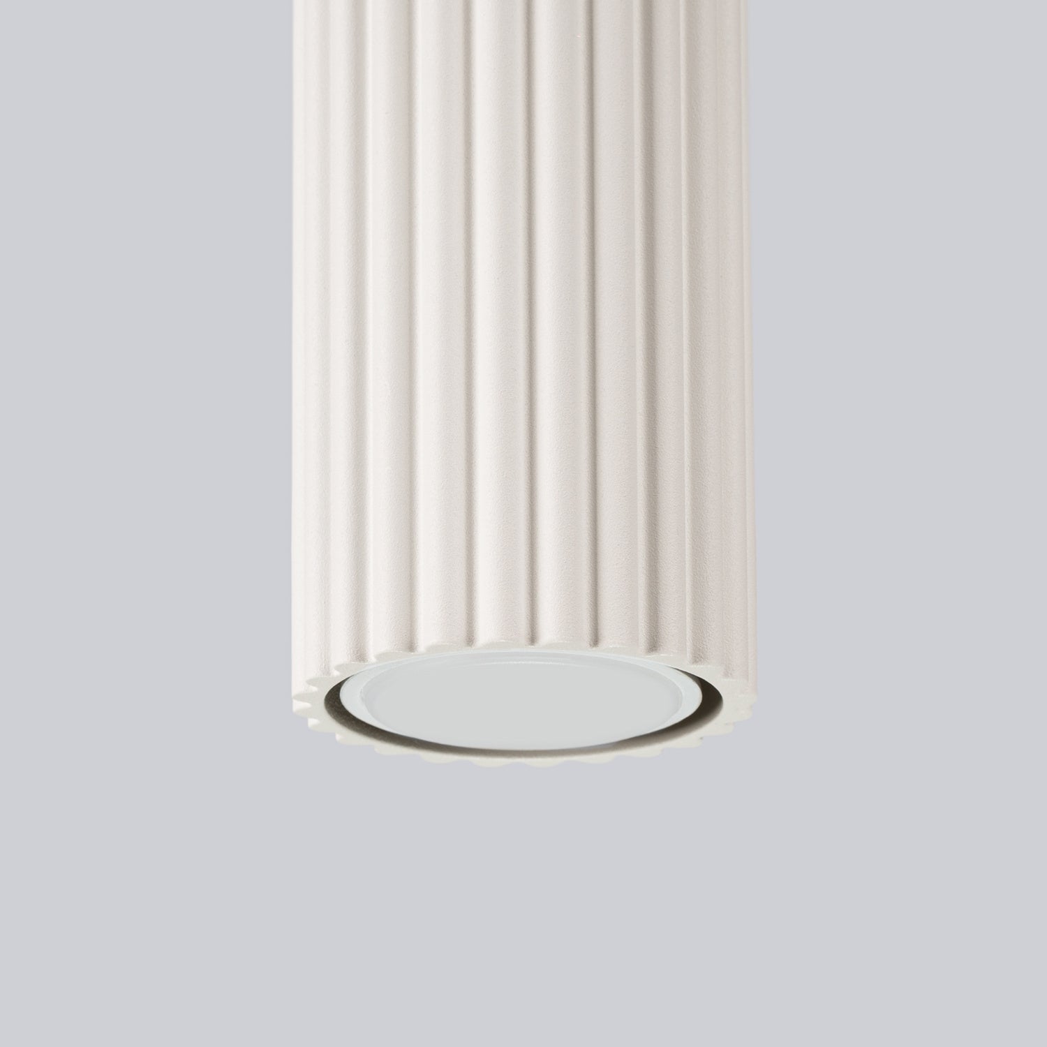 Pillar Ribbed Cylinder Ceiling Light 60cm - GU10 Statement Surface Downlight