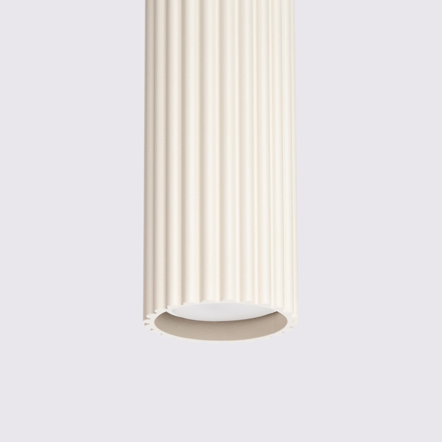 Ribbed Cylinder Pendant Light - GU10 Hanging Spotlight Kitchen Island Bedside