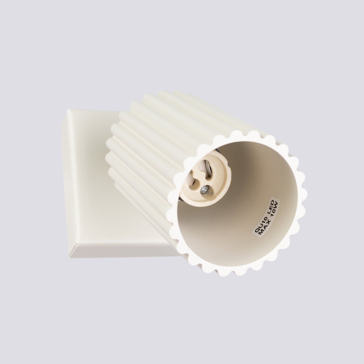 Ribbed Tube Wall Light - Adjustable GU10 Spotlight Bedside Reading Lamp