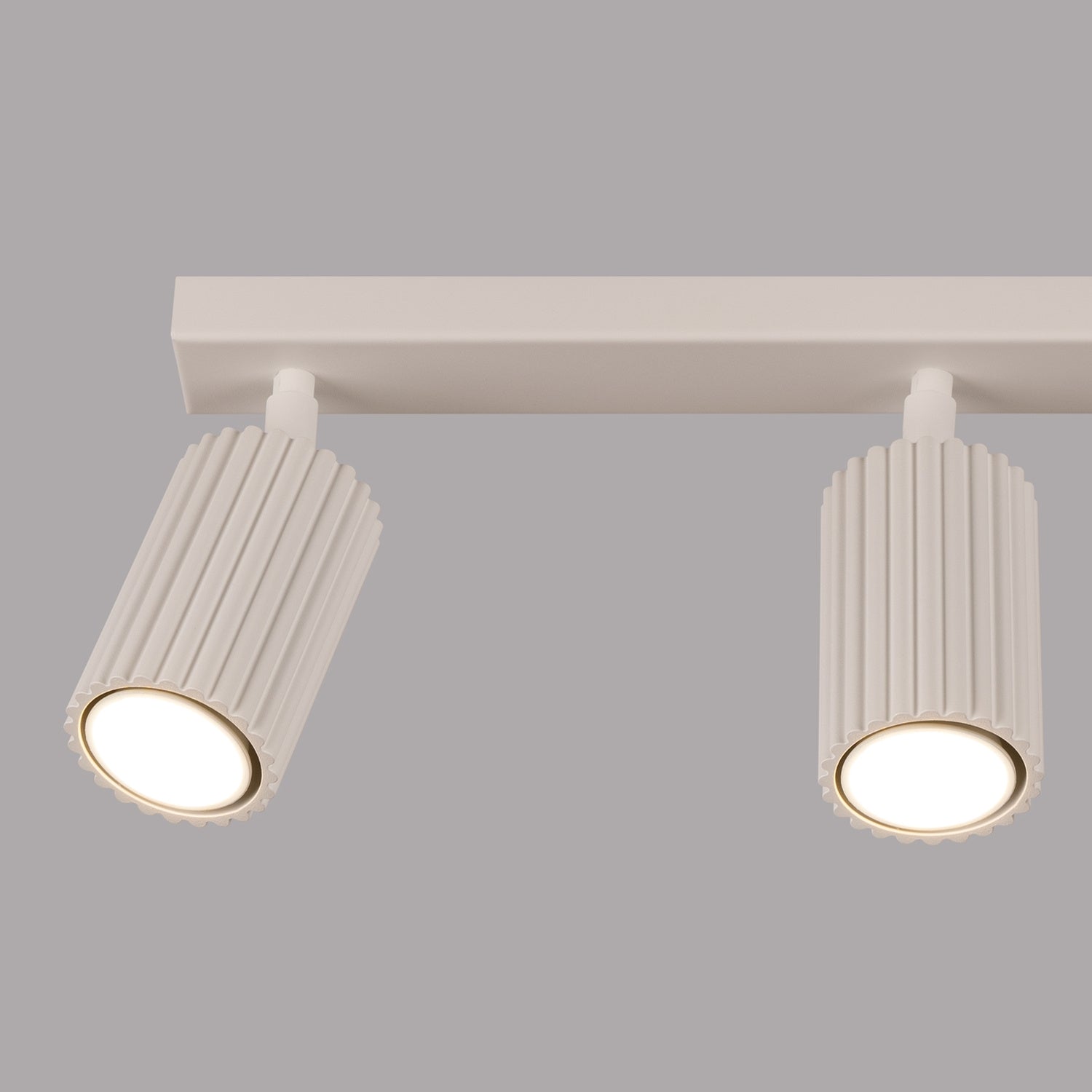 Triple Ribbed Spotlight Bar - 3 Light GU10 Linear Adjustable Ceiling Kitchen