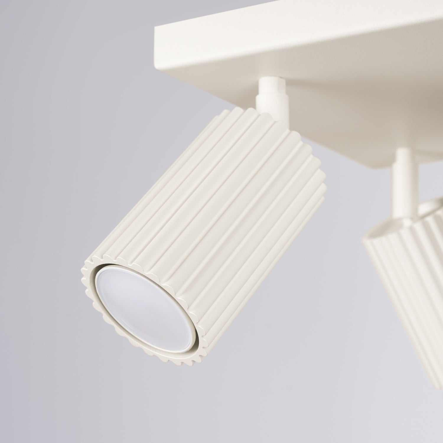 Quad Ribbed Spotlight Cluster - 4 Light GU10 Adjustable Ceiling Living Room