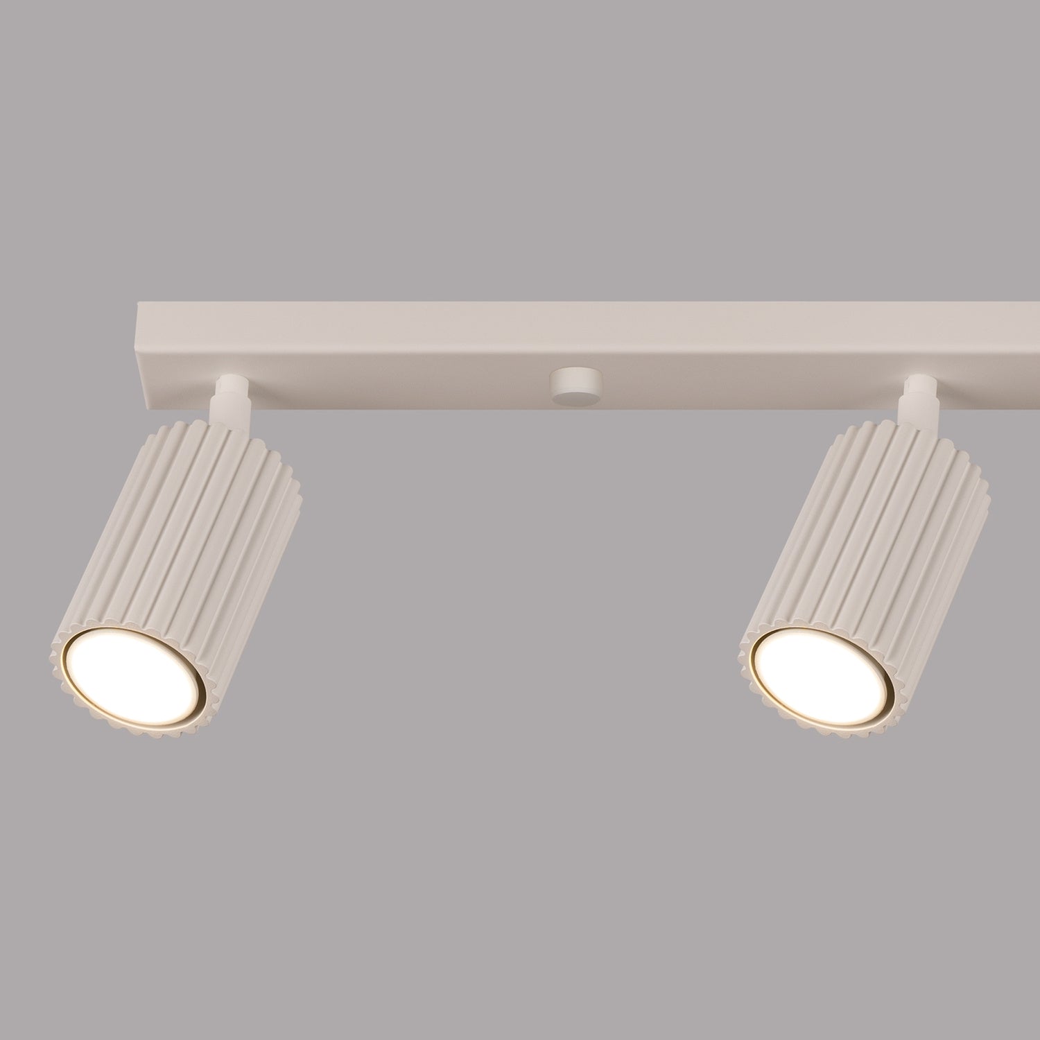 Four Light Ribbed Spotlight Bar - GU10 Linear Track Ceiling Kitchen Island