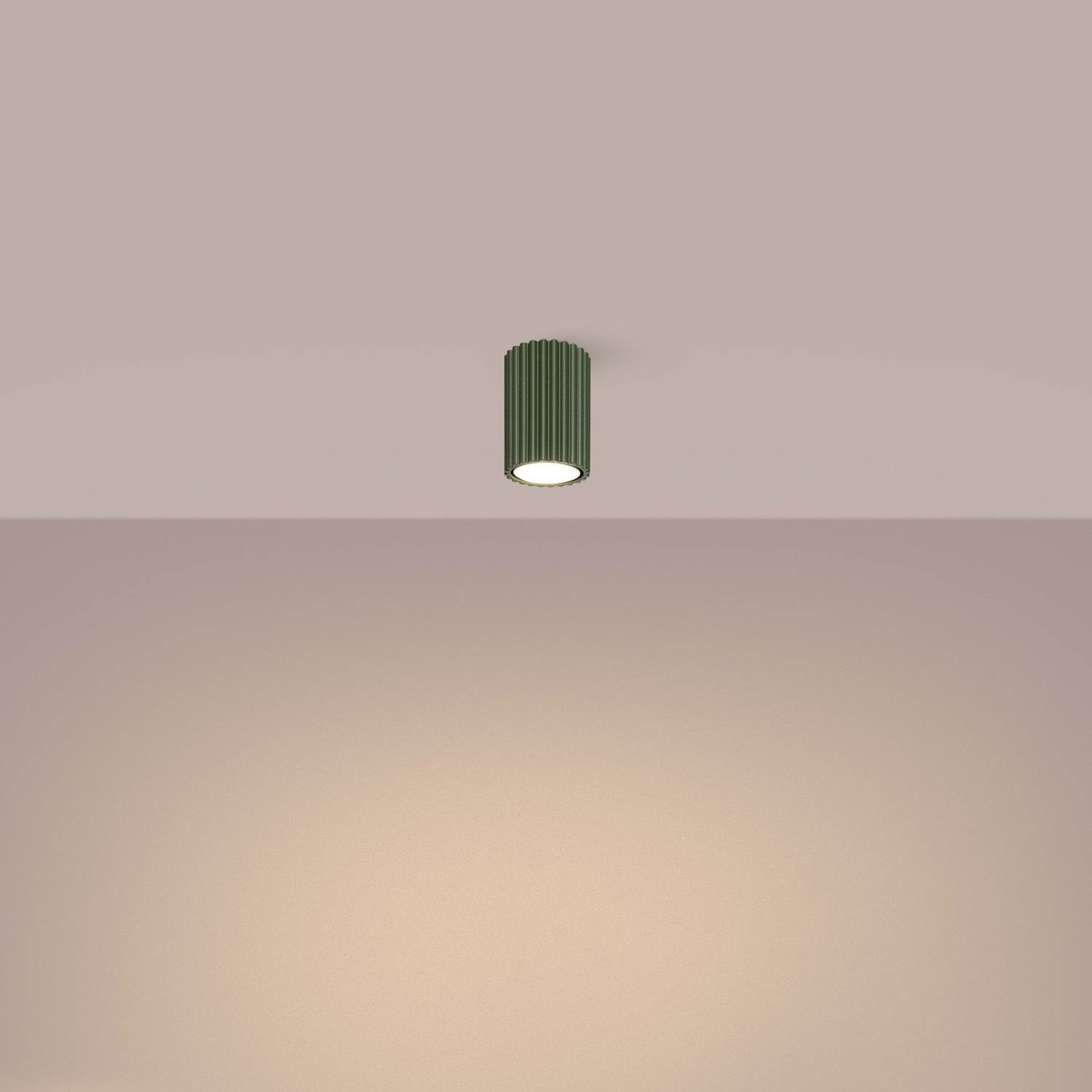 Ribbed Surface Spotlight - GU10 Cylindrical Ceiling Downlight Kitchen Hallway