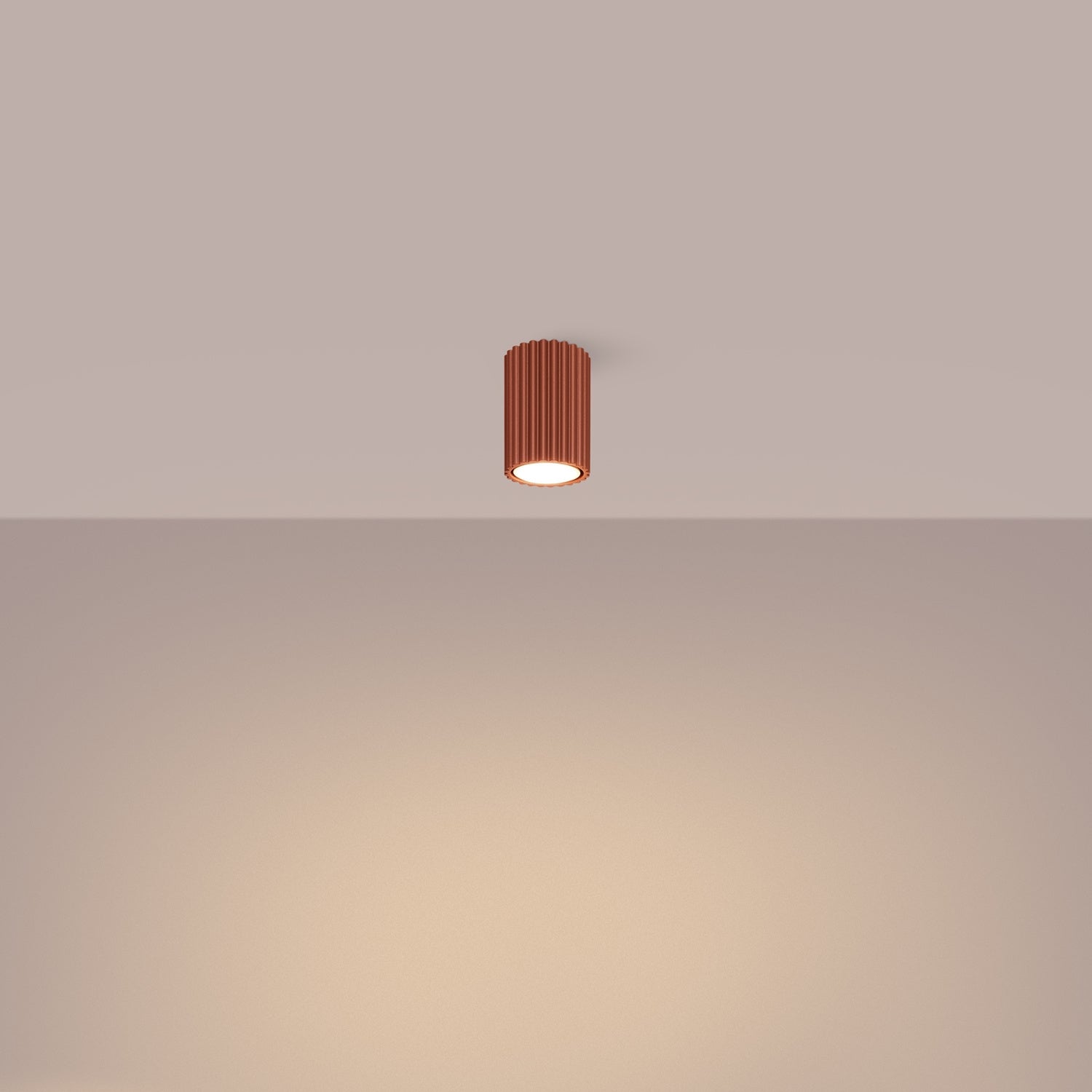 Ribbed Surface Spotlight - GU10 Cylindrical Ceiling Downlight Kitchen Hallway