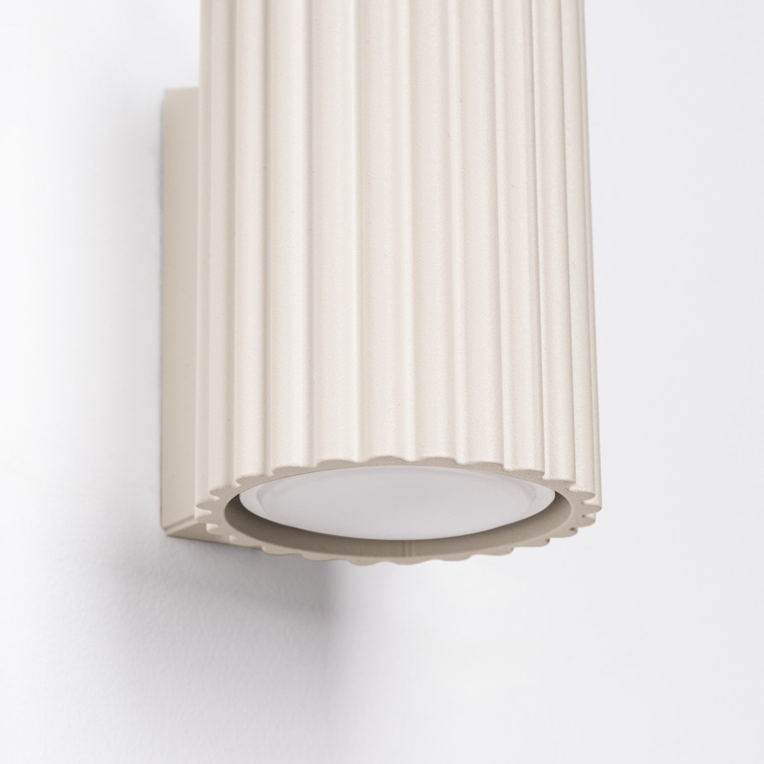 Mini Ribbed Cylinder Wall Light - GU10 Spotlight Hallway Stairwell Sconce
