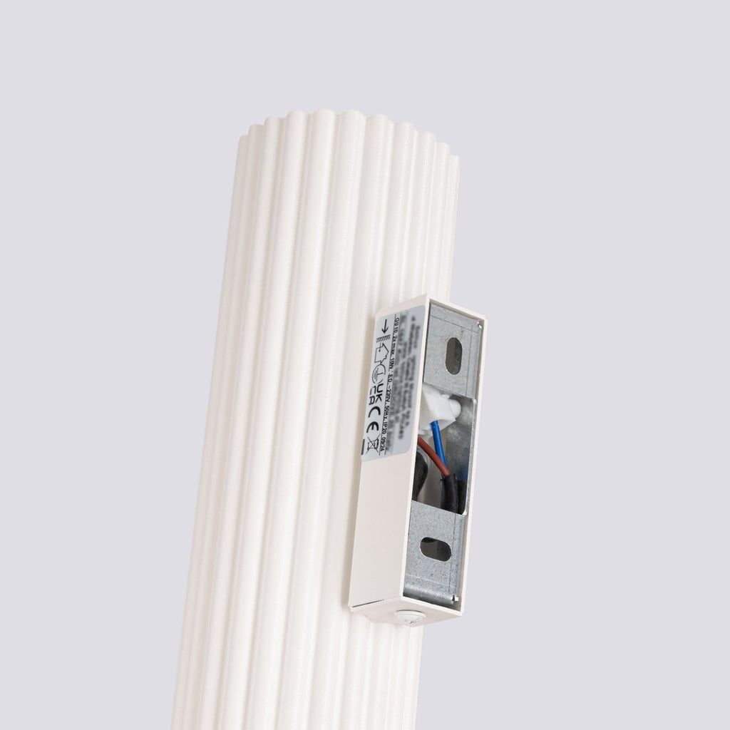 Ribbed Up Down Wall Light - GU10 Cylindrical Spotlight Bedroom Bedside