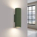 Ribbed Up Down Wall Light - GU10 Cylindrical Spotlight Bedroom Bedside
