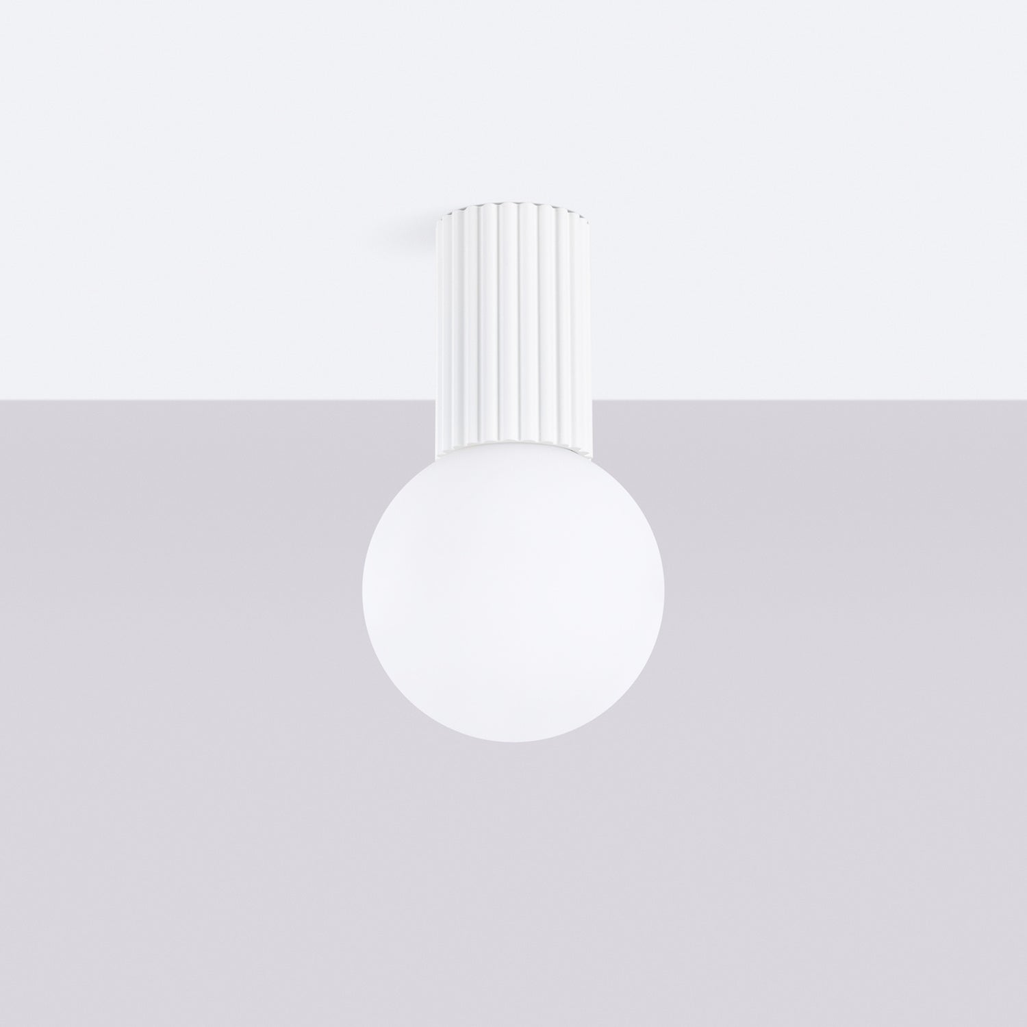 Opal Glass Globe Ceiling Light IP44 - G9 Flush Mount Bathroom Hallway