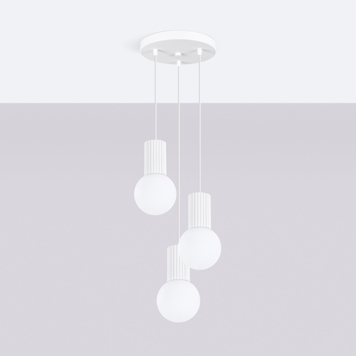 Triple Glass Globe Pendant Cluster - 3 Light G9 Sphere Dining Kitchen Island
