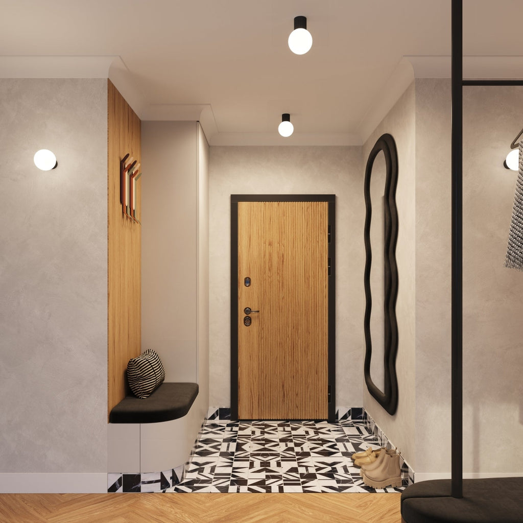 Opal Glass Globe Ceiling Light IP44 - G9 Flush Mount Bathroom Hallway