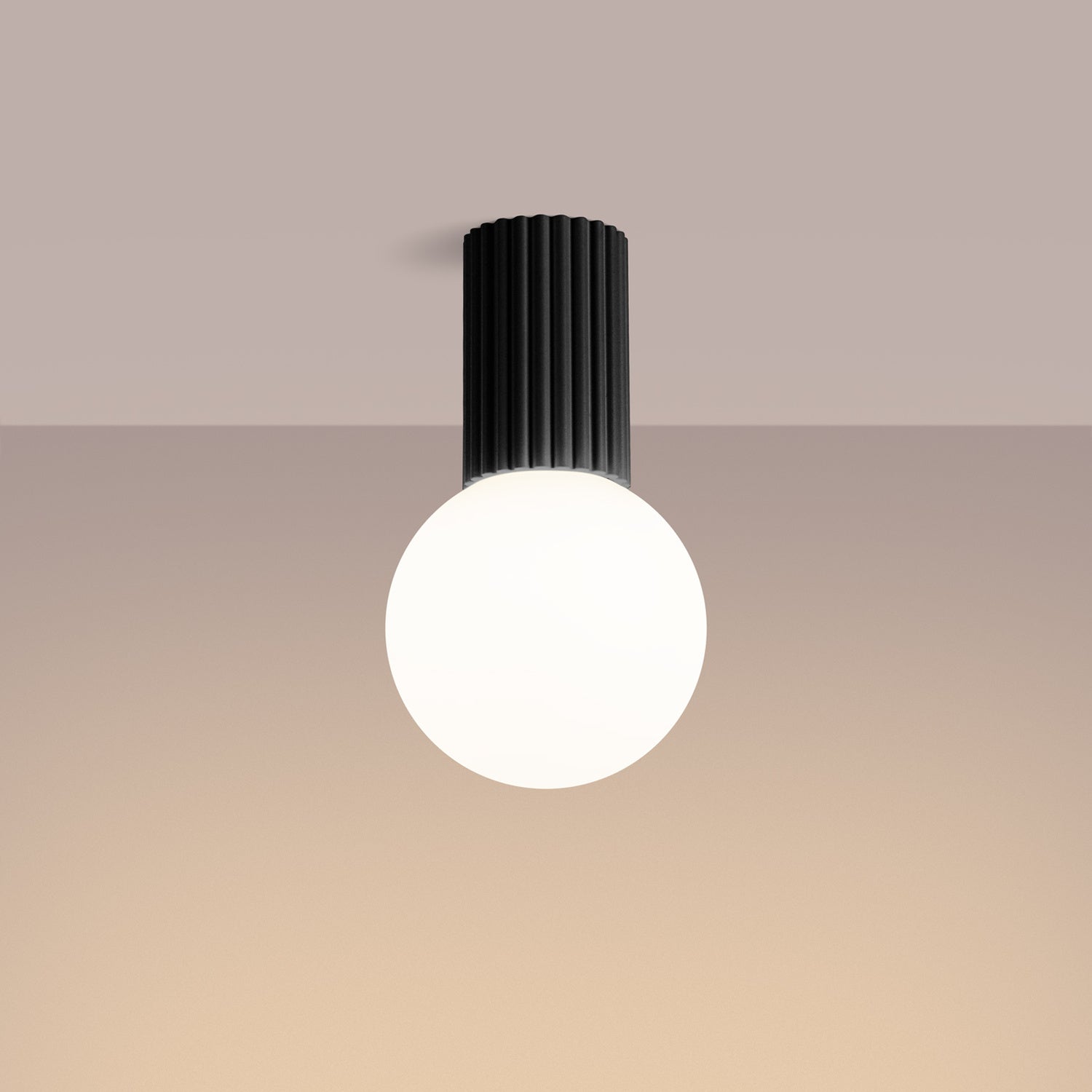 Opal Glass Globe Ceiling Light IP44 - G9 Flush Mount Bathroom Hallway