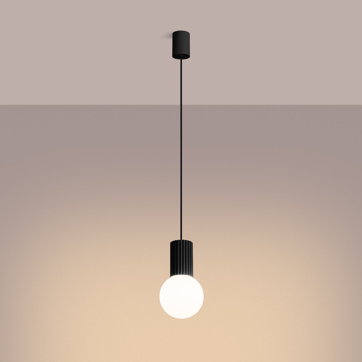 Opal Glass Globe Pendant Light - G9 Hanging Sphere Kitchen Bedside Lamp