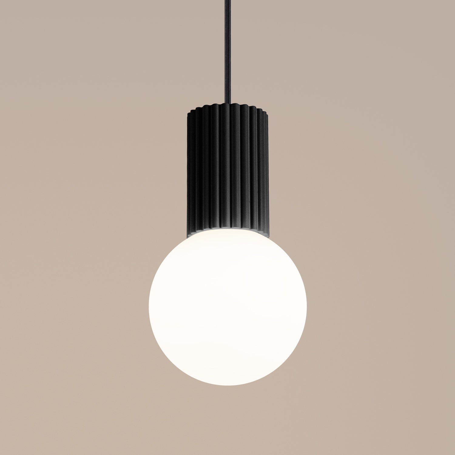 Opal Glass Globe Pendant Light - G9 Hanging Sphere Kitchen Bedside Lamp