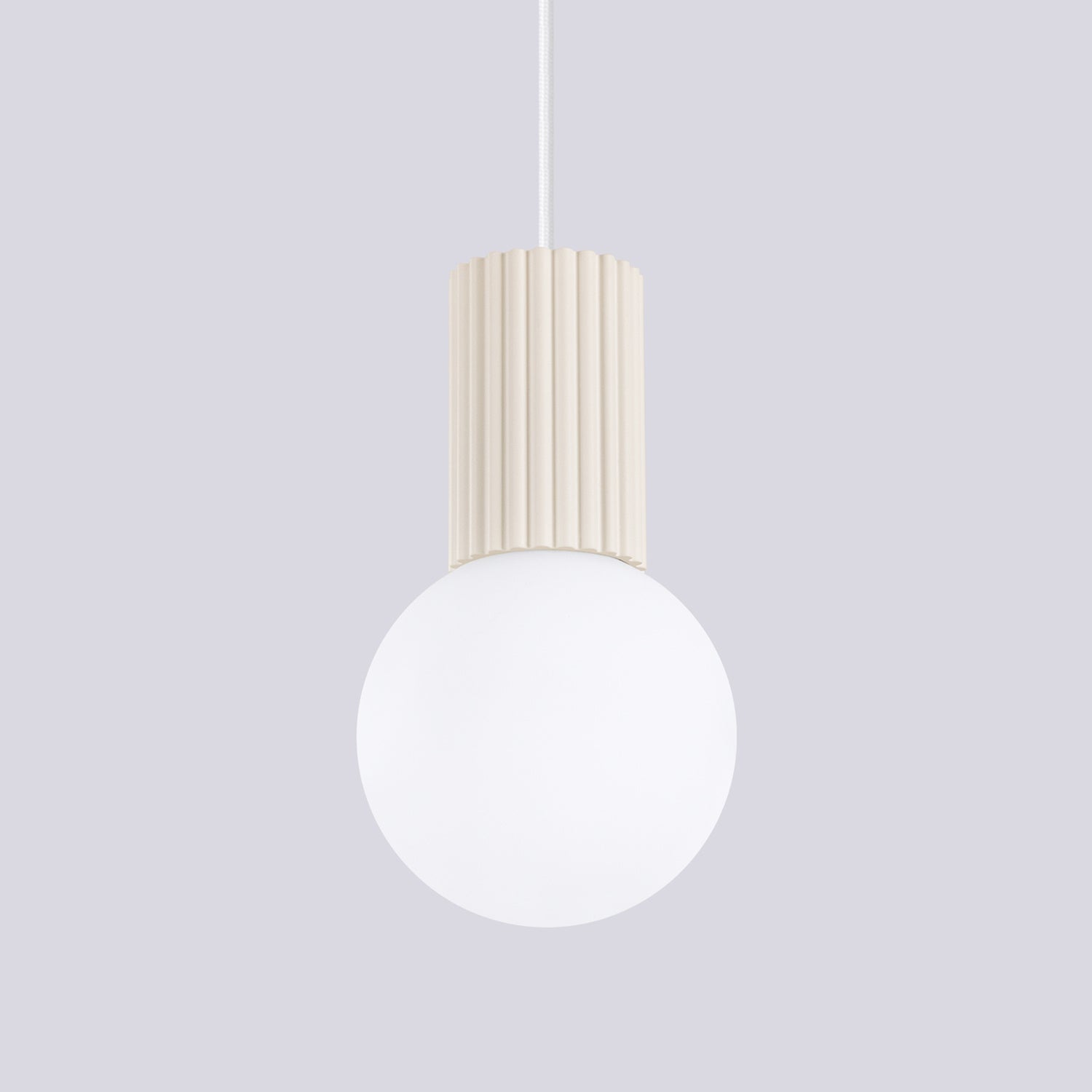 Opal Glass Globe Pendant Light - G9 Hanging Sphere Kitchen Bedside Lamp