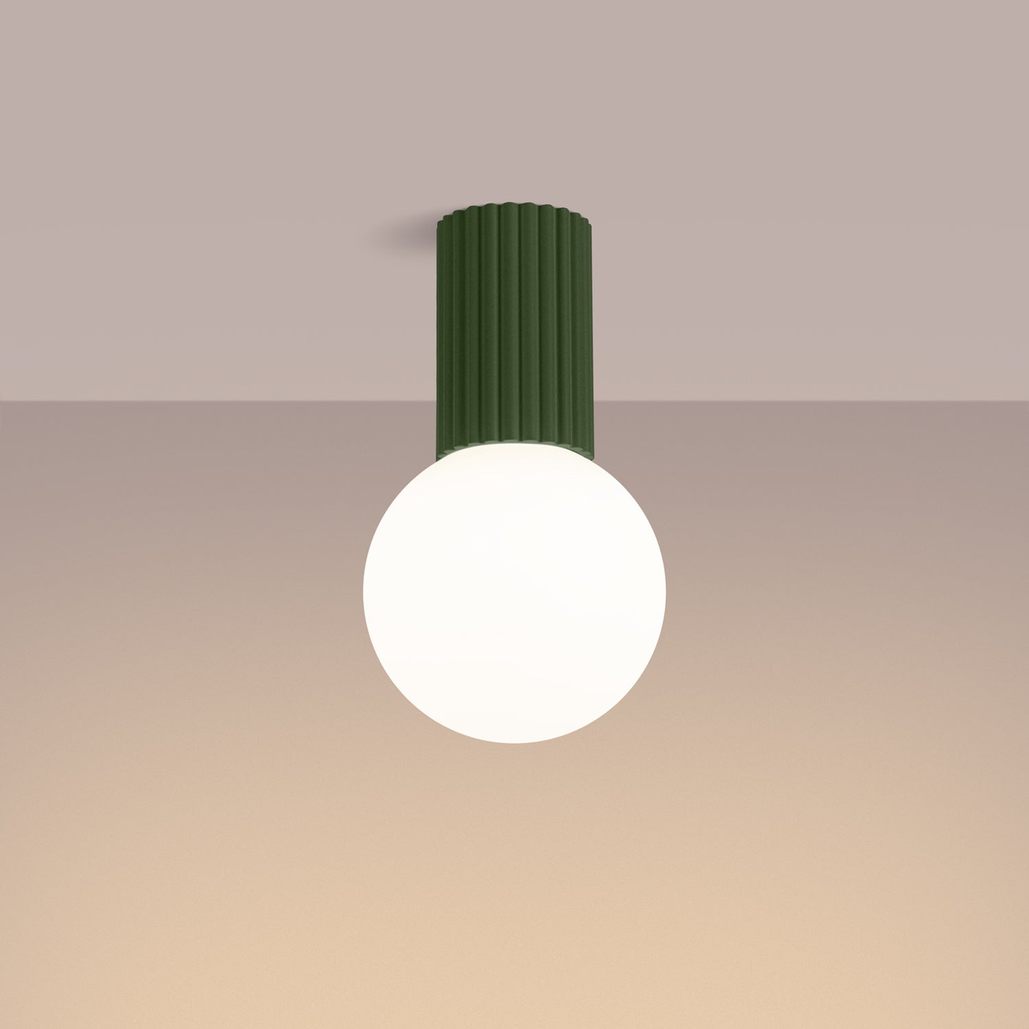 Opal Glass Globe Ceiling Light IP44 - G9 Flush Mount Bathroom Hallway