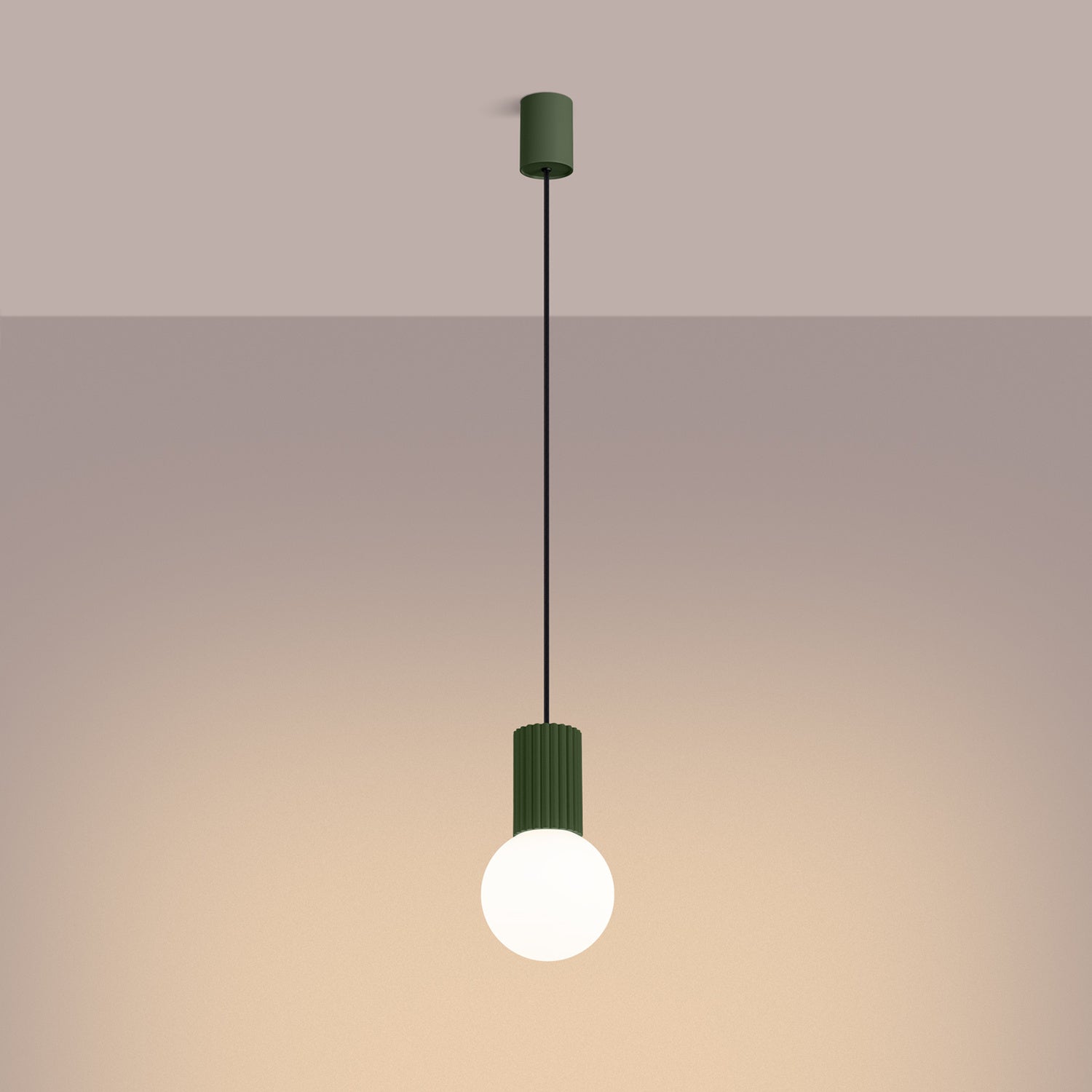 Opal Glass Globe Pendant Light - G9 Hanging Sphere Kitchen Bedside Lamp