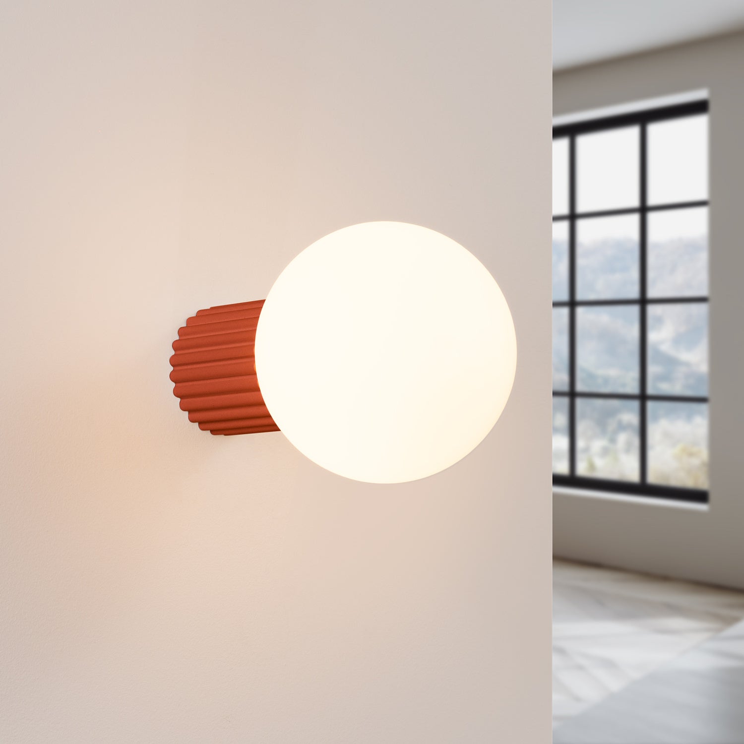 Opal Glass Globe Wall Light IP44 - G9 Bathroom Bedroom Vanity Sconce