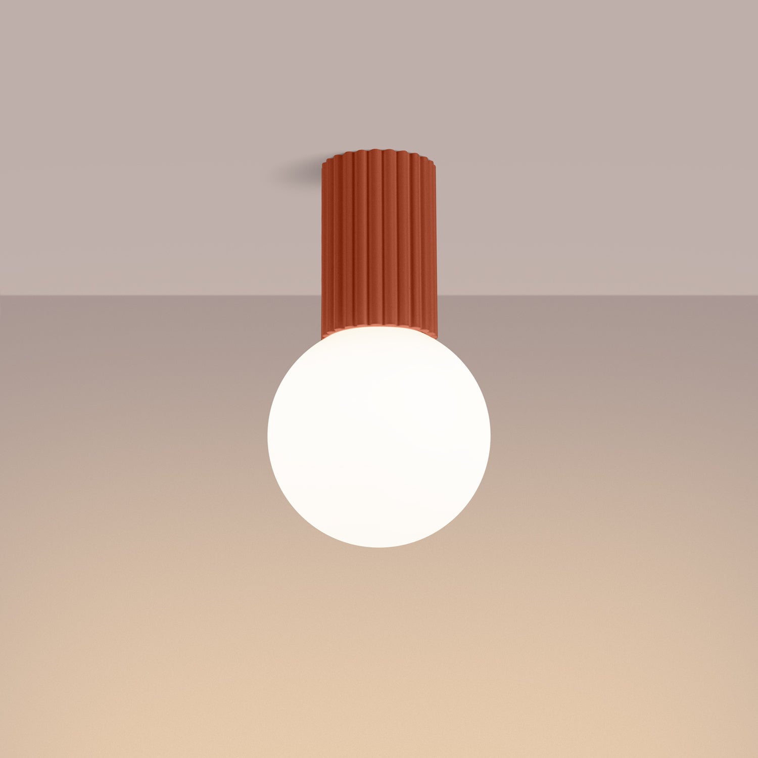 Opal Glass Globe Ceiling Light IP44 - G9 Flush Mount Bathroom Hallway