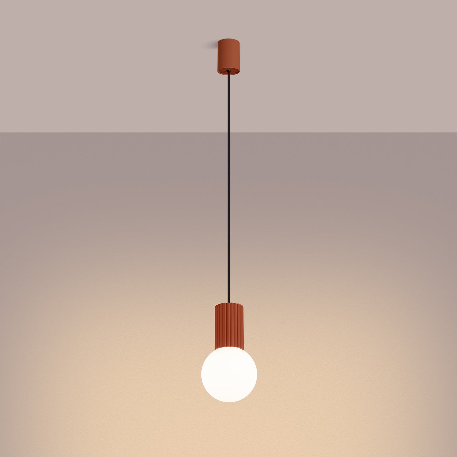 Opal Glass Globe Pendant Light - G9 Hanging Sphere Kitchen Bedside Lamp