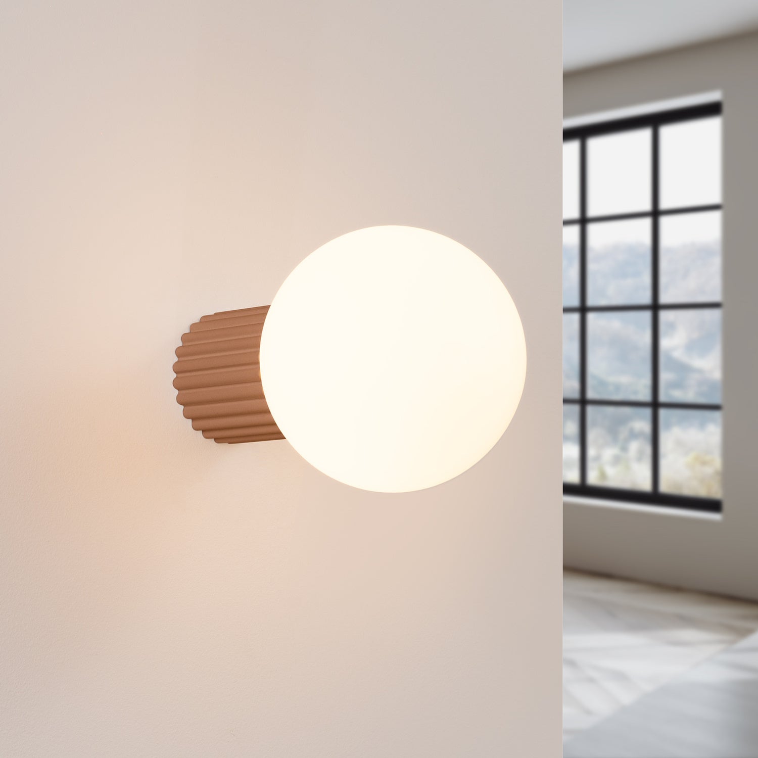 Opal Glass Globe Wall Light IP44 - G9 Bathroom Bedroom Vanity Sconce