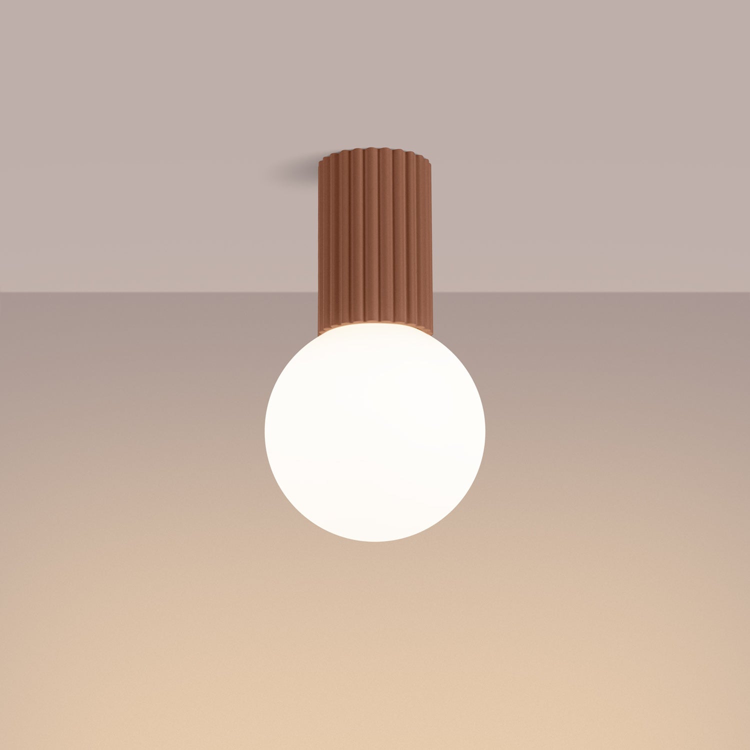 Opal Glass Globe Ceiling Light IP44 - G9 Flush Mount Bathroom Hallway