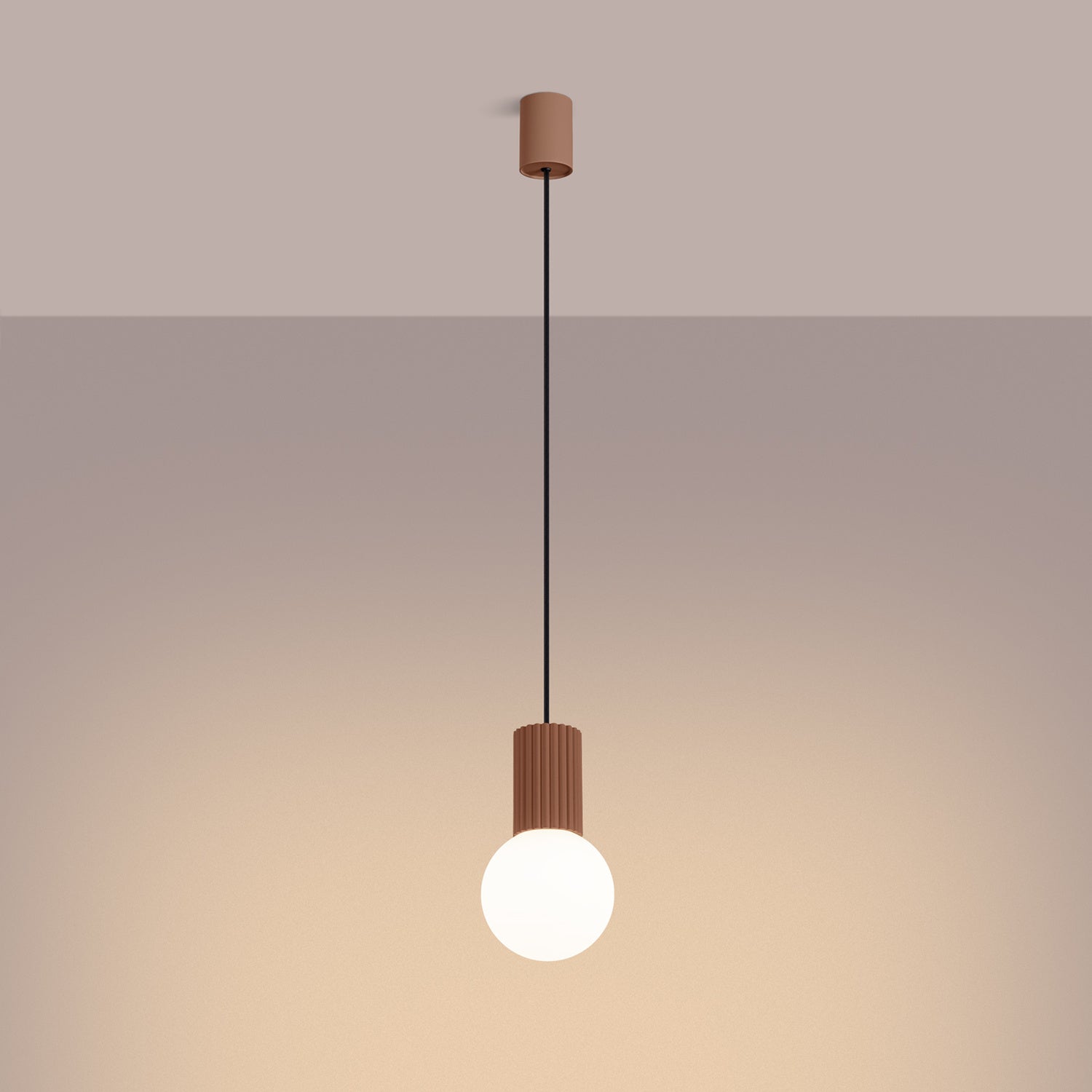 Opal Glass Globe Pendant Light - G9 Hanging Sphere Kitchen Bedside Lamp