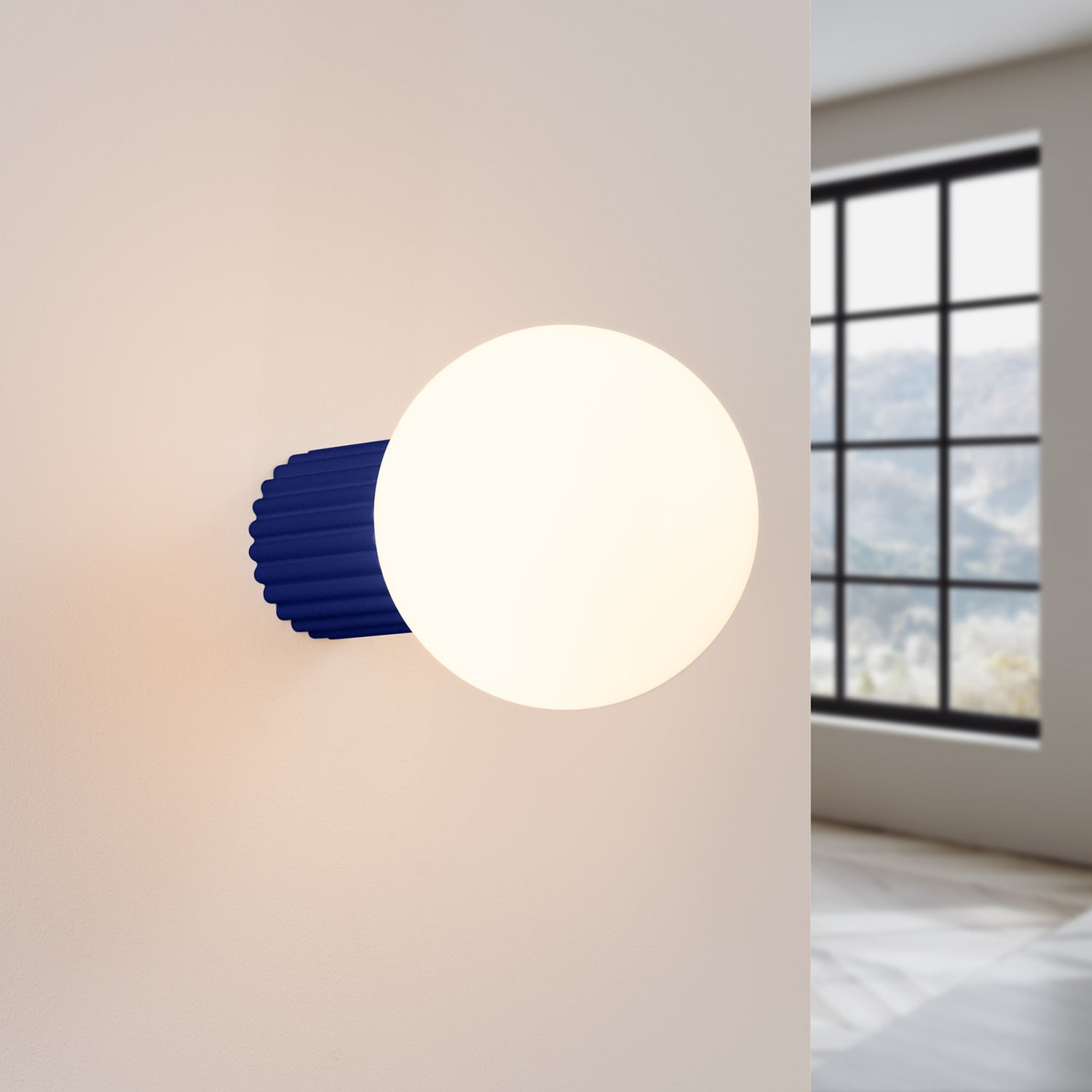 Opal Glass Globe Wall Light IP44 - G9 Bathroom Bedroom Vanity Sconce