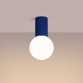 Opal Glass Globe Ceiling Light IP44 - G9 Flush Mount Bathroom Hallway