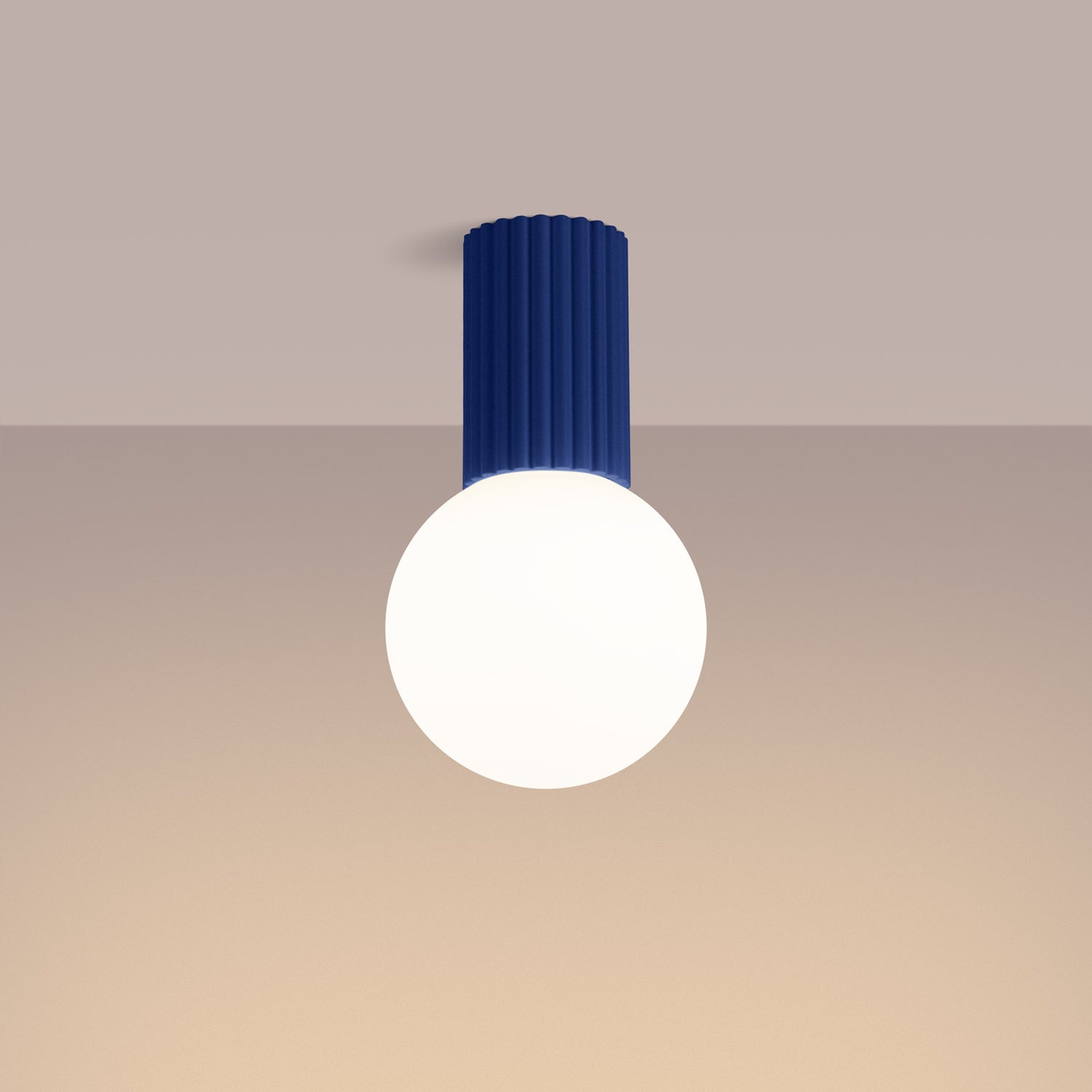 Opal Glass Globe Ceiling Light IP44 - G9 Flush Mount Bathroom Hallway