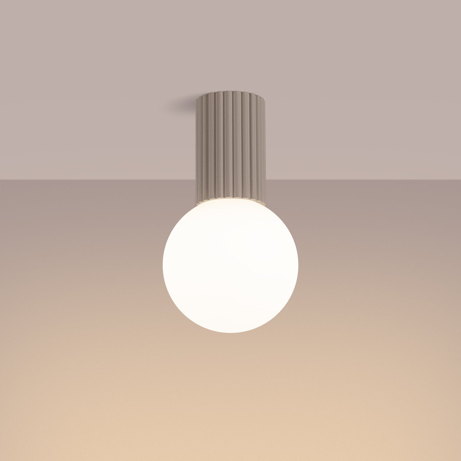 Opal Glass Globe Ceiling Light IP44 - G9 Flush Mount Bathroom Hallway