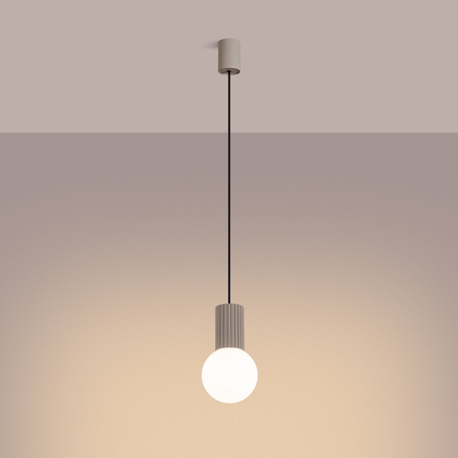 Opal Glass Globe Pendant Light - G9 Hanging Sphere Kitchen Bedside Lamp