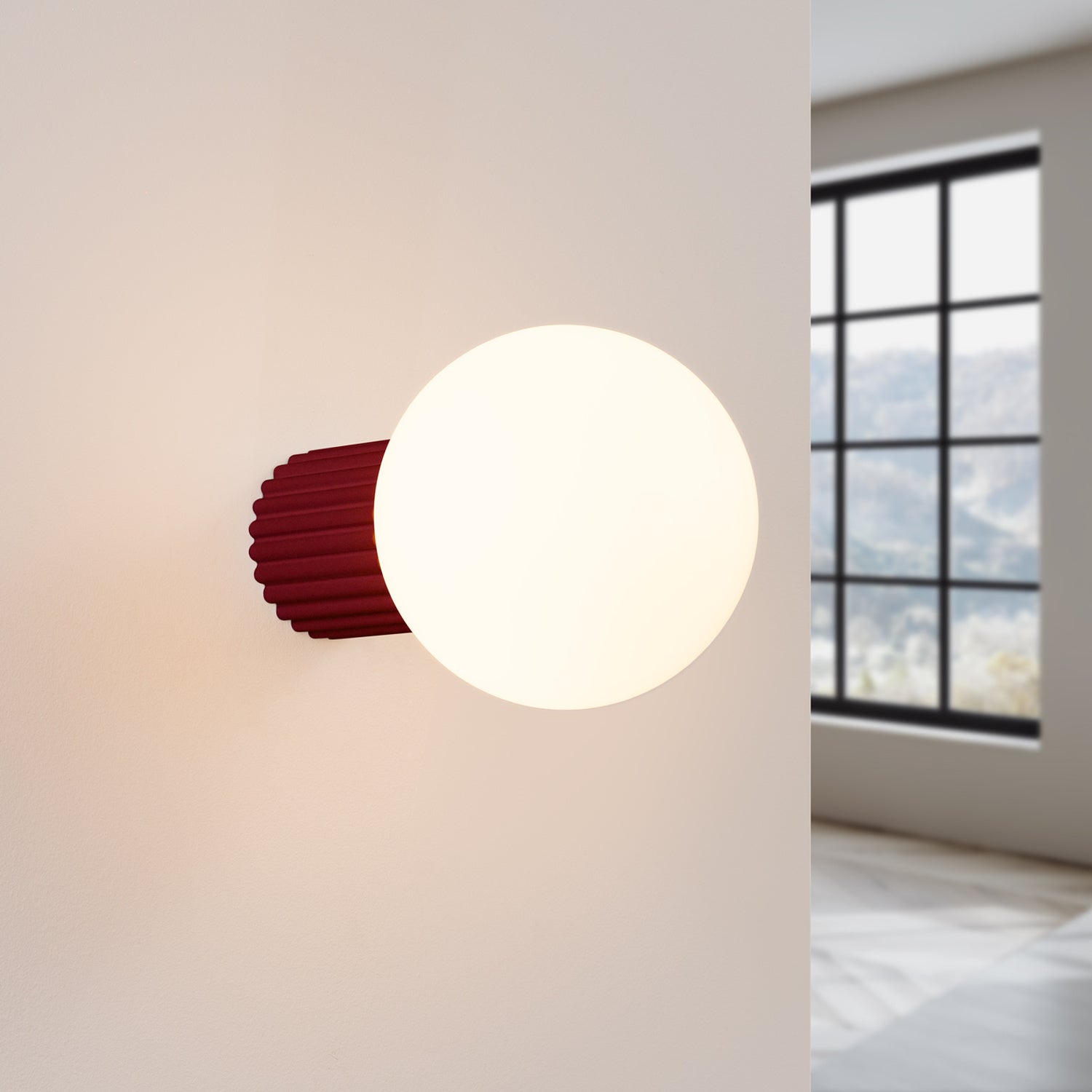 Opal Glass Globe Wall Light IP44 - G9 Bathroom Bedroom Vanity Sconce