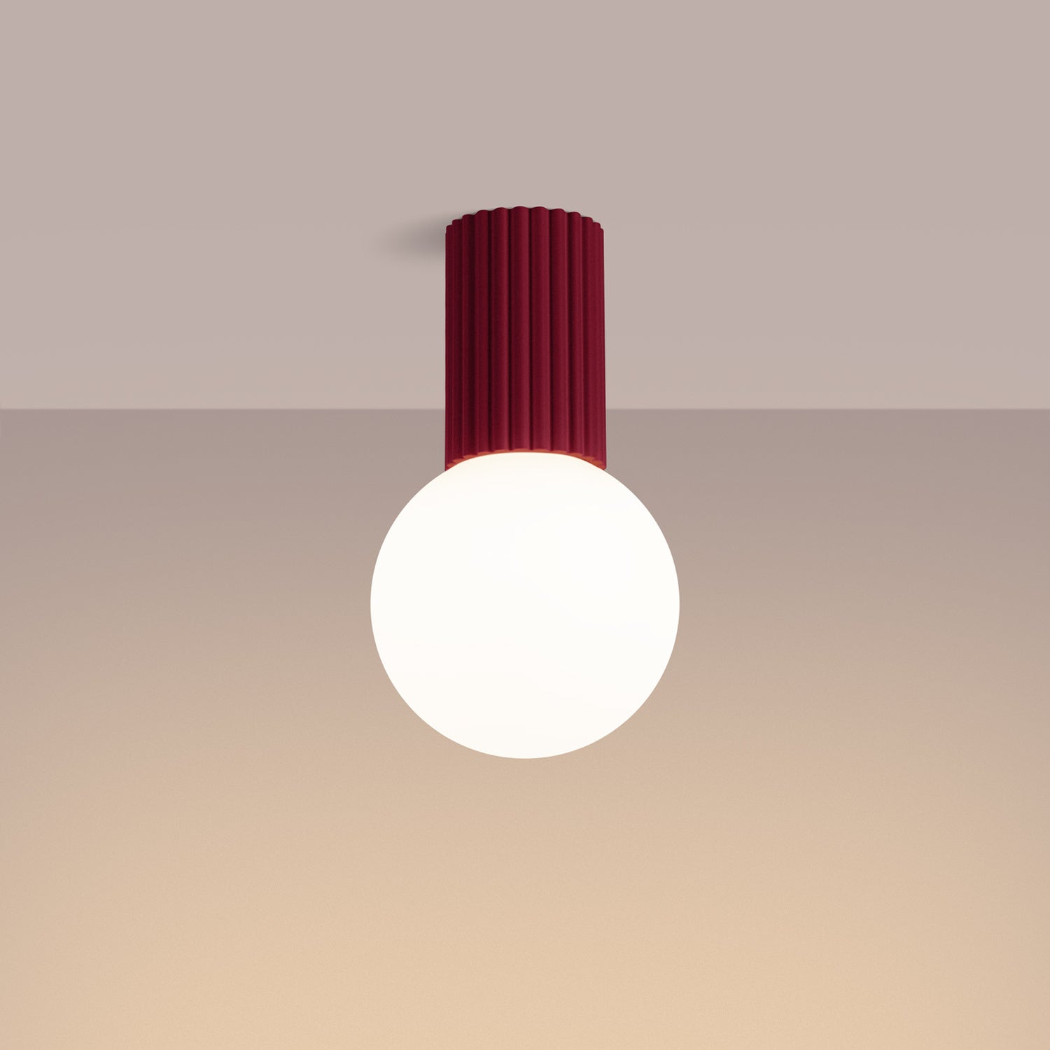 Opal Glass Globe Ceiling Light IP44 - G9 Flush Mount Bathroom Hallway