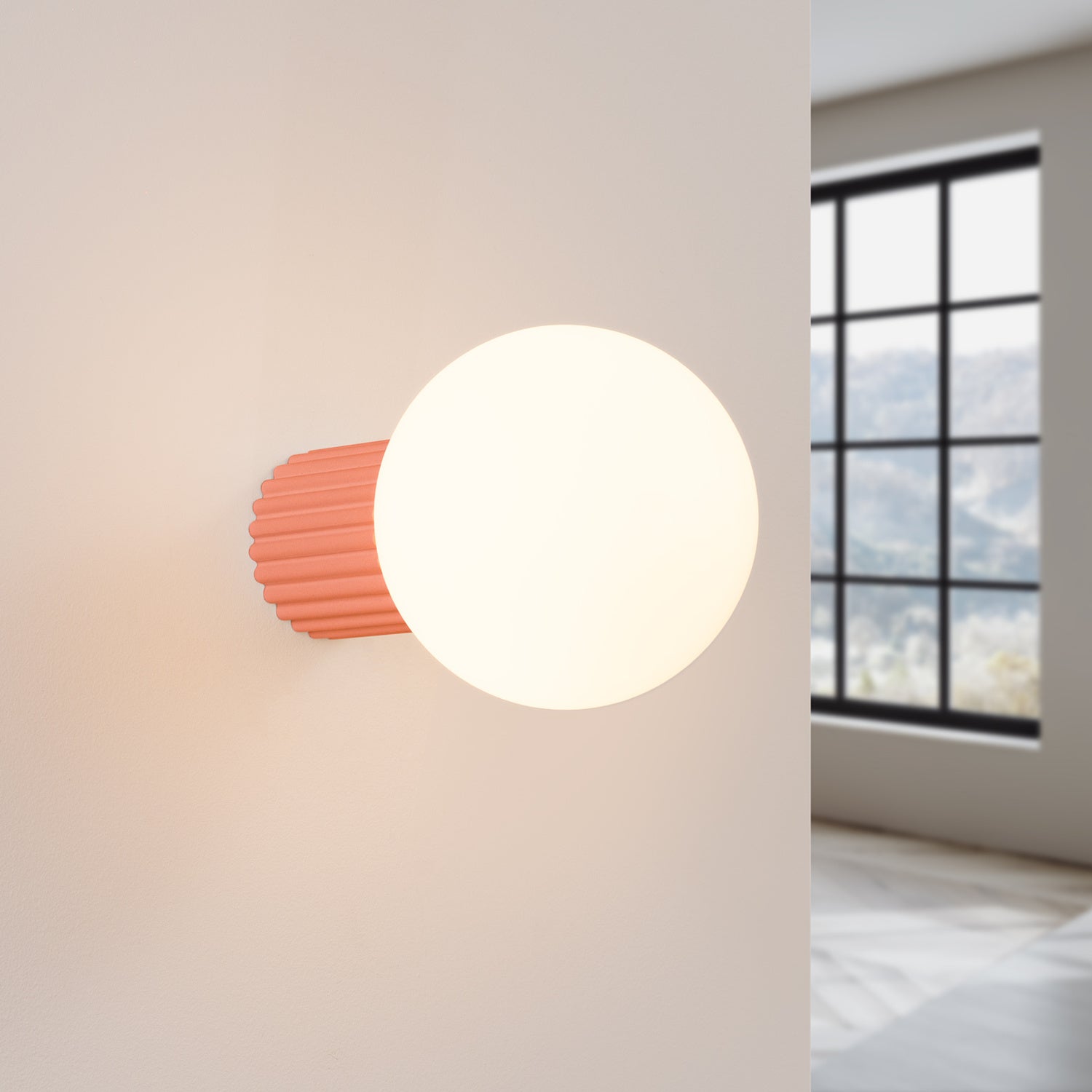 Opal Glass Globe Wall Light IP44 - G9 Bathroom Bedroom Vanity Sconce