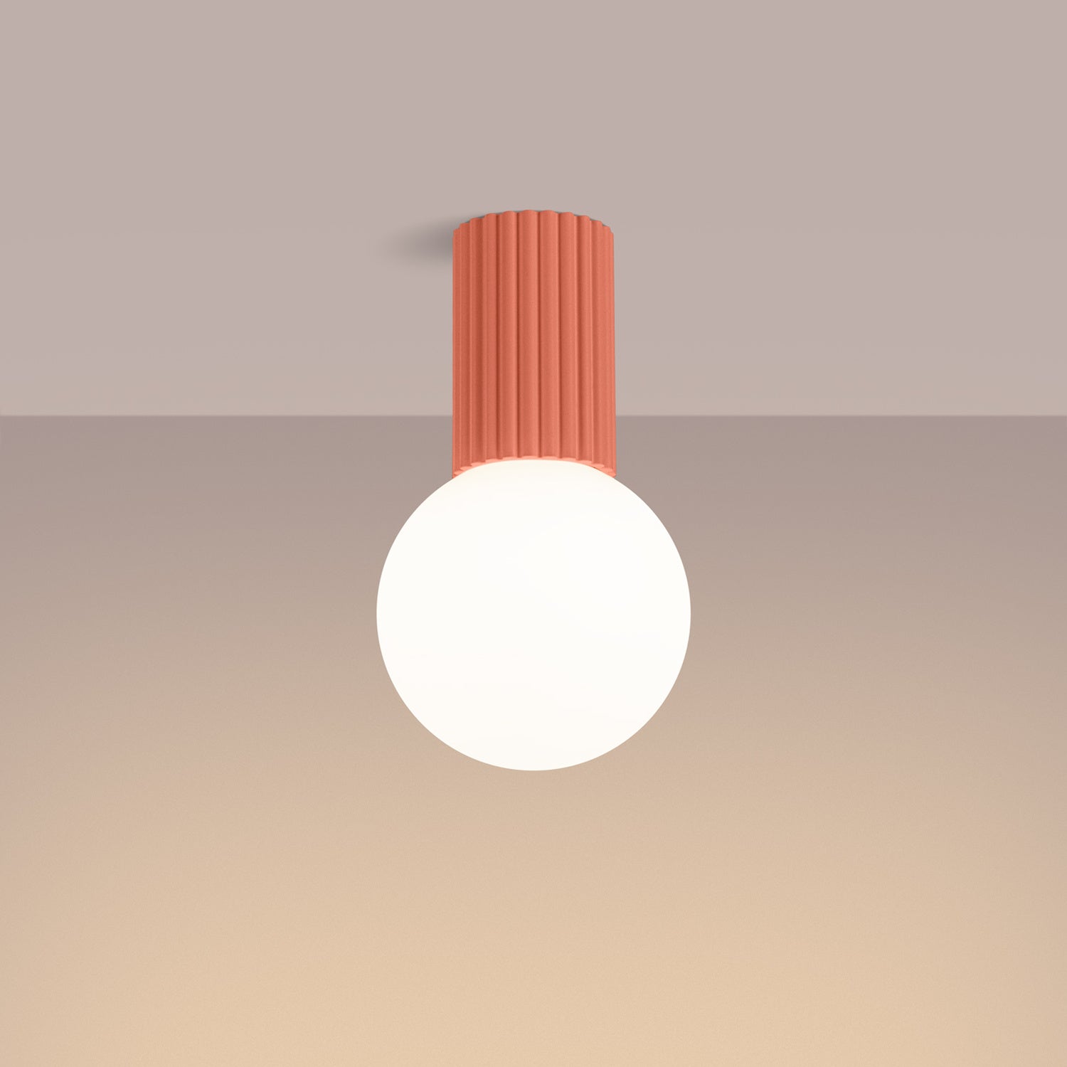 Opal Glass Globe Ceiling Light IP44 - G9 Flush Mount Bathroom Hallway