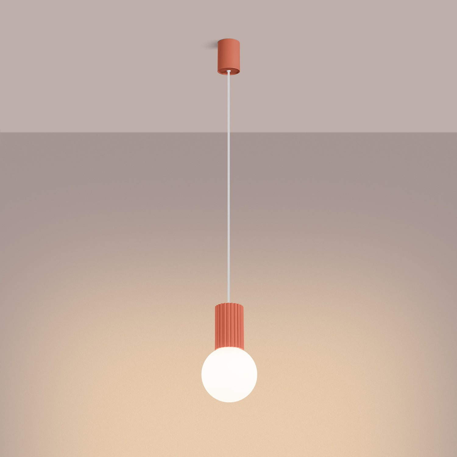 Opal Glass Globe Pendant Light - G9 Hanging Sphere Kitchen Bedside Lamp