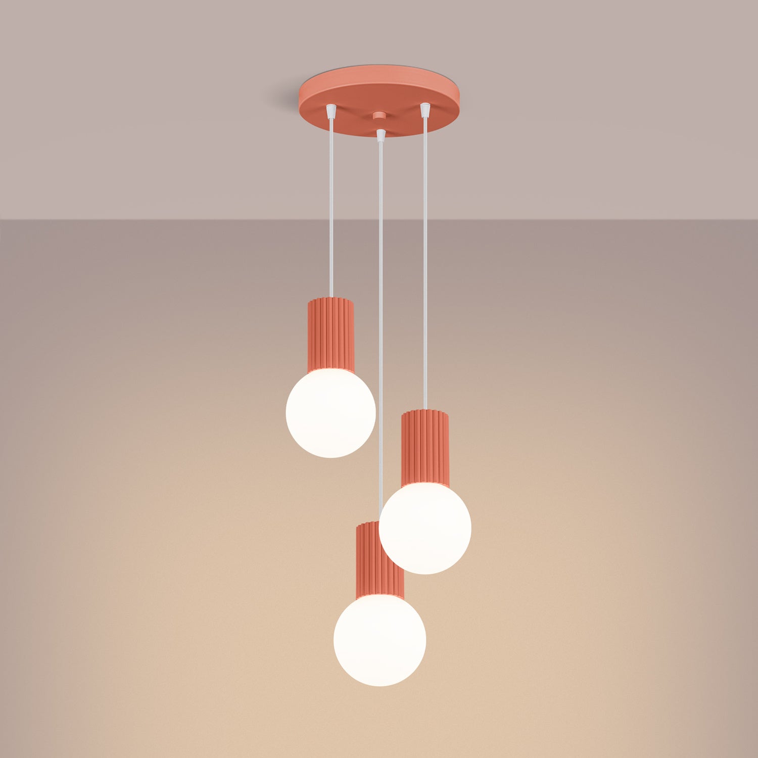 Triple Glass Globe Pendant Cluster - 3 Light G9 Sphere Dining Kitchen Island