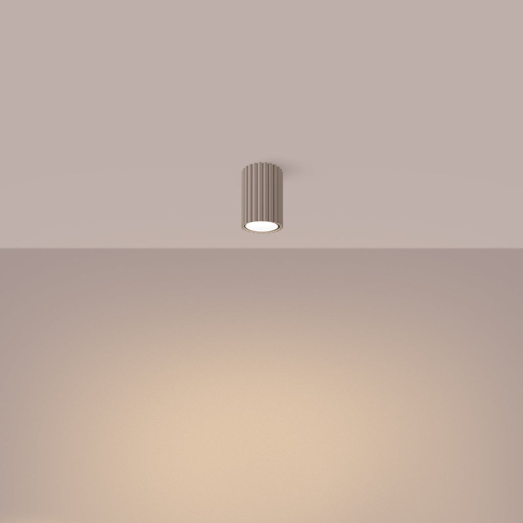 Ribbed Surface Spotlight - GU10 Cylindrical Ceiling Downlight Kitchen Hallway
