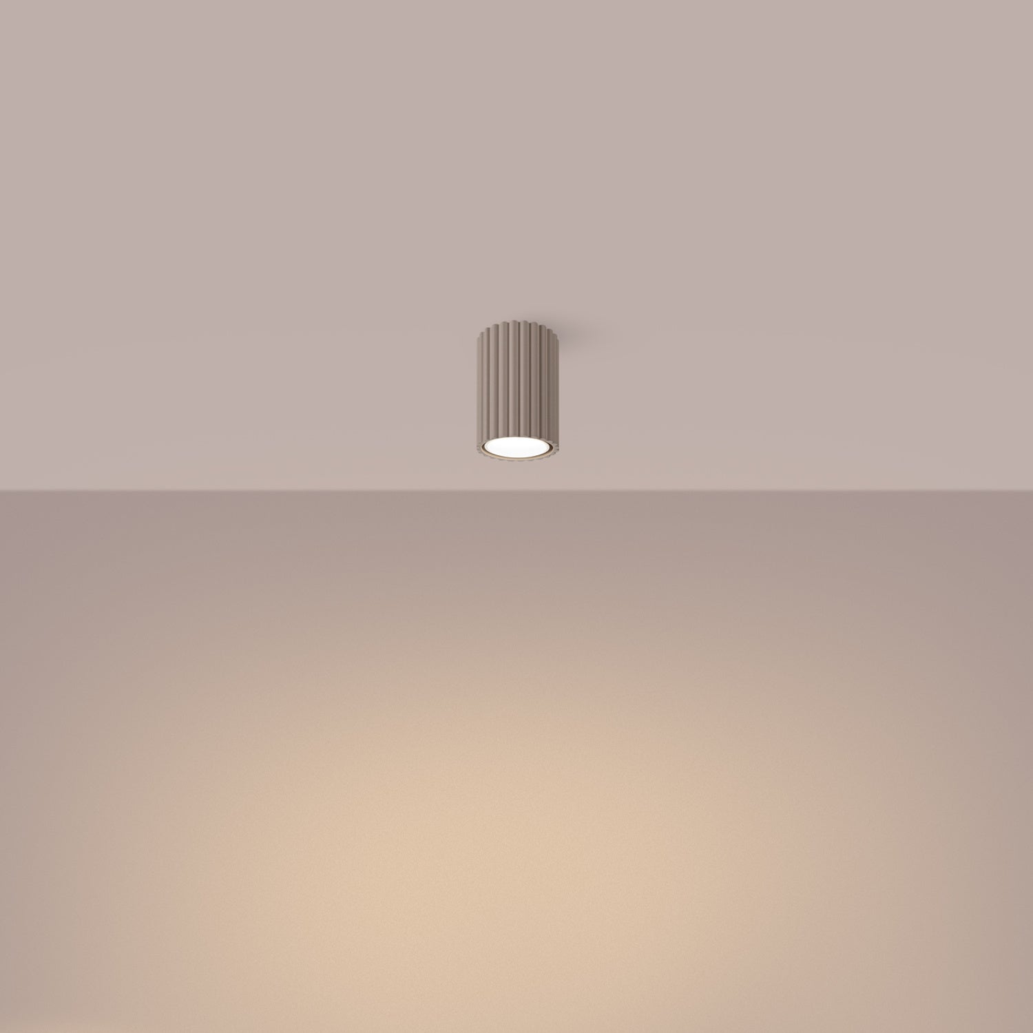 Ribbed Surface Spotlight - GU10 Cylindrical Ceiling Downlight Kitchen Hallway