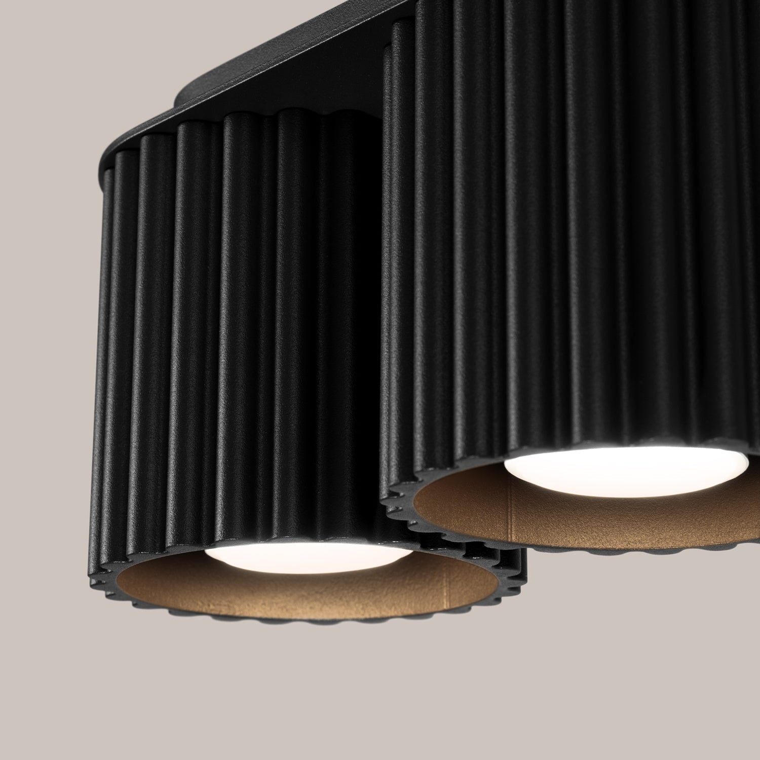 Twin Cube Surface Spotlight Bar - 2 Light GU10 Adjustable Ceiling Kitchen