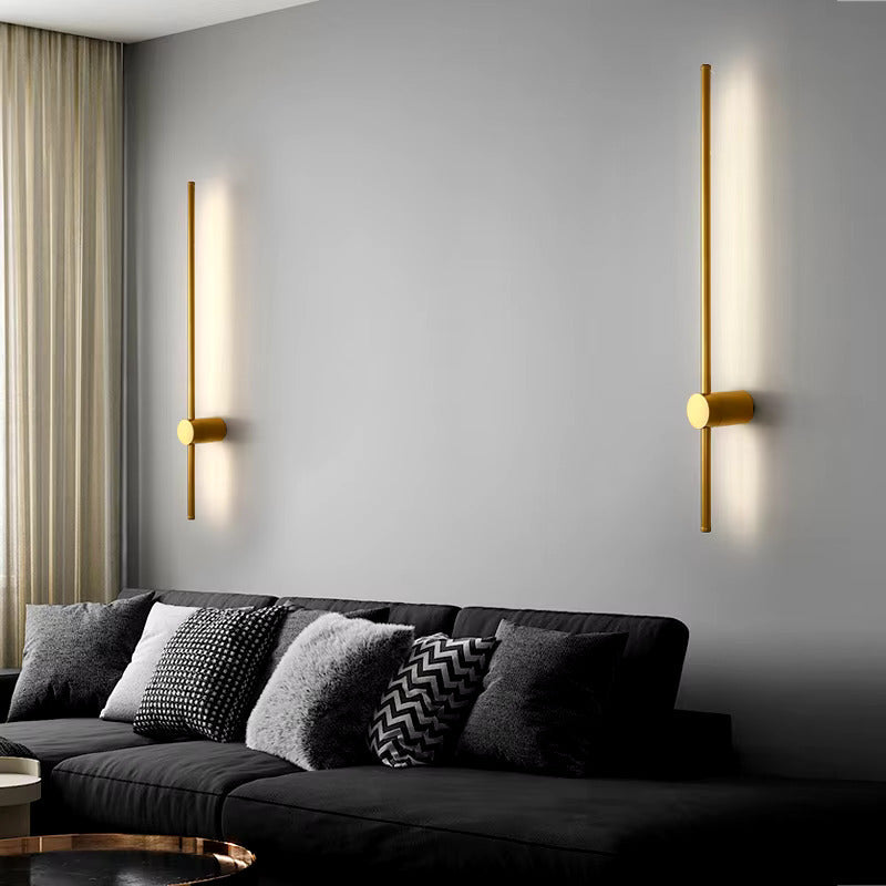 LED Gold Wall Light - Warm Modern Bedroom Lounge Lamp - Degrees